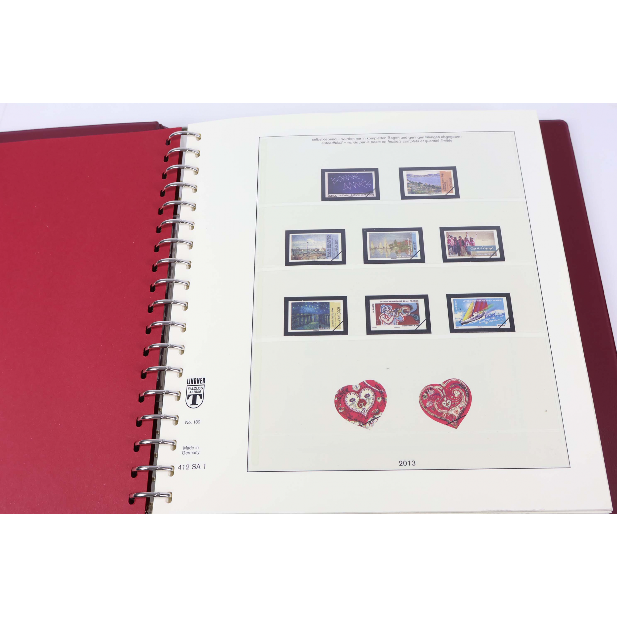 COLLECTION DE FRANCE 2013 ET 2014 TIMBRES NEUFS** CLASSEUR LUXE LINDNER FAC 207€