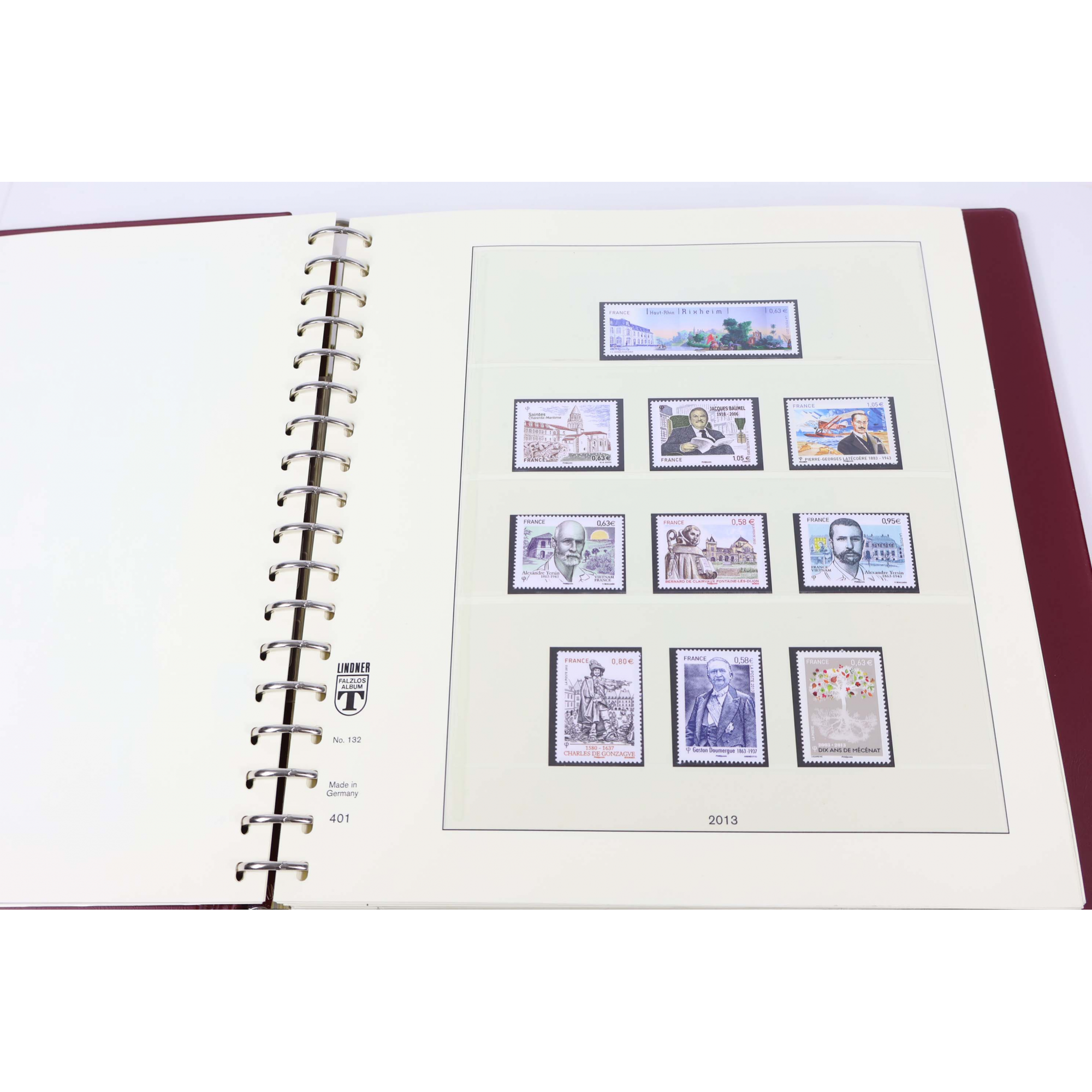 COLLECTION DE FRANCE 2013 ET 2014 TIMBRES NEUFS** CLASSEUR LUXE LINDNER FAC 207€