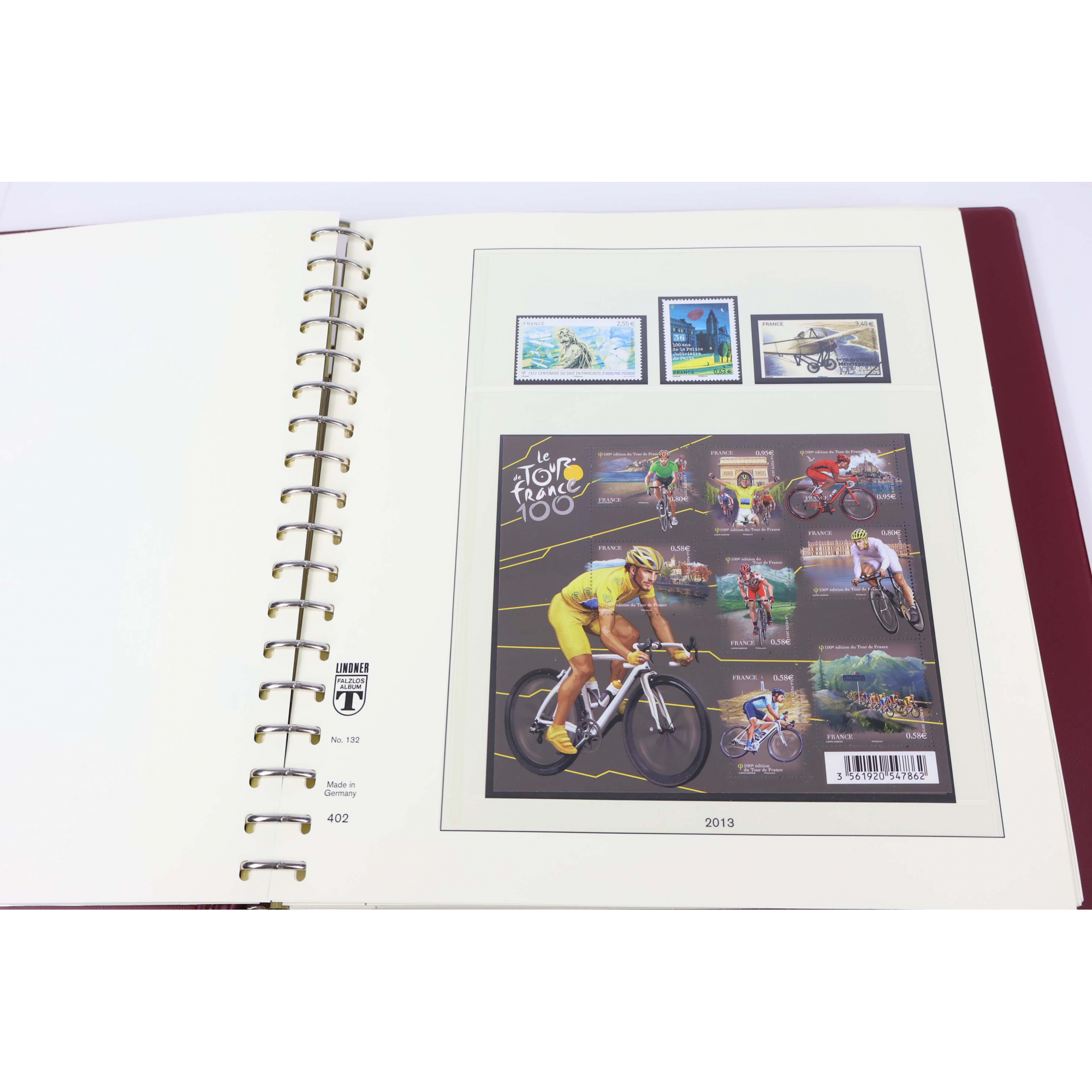 COLLECTION DE FRANCE 2013 ET 2014 TIMBRES NEUFS** CLASSEUR LUXE LINDNER FAC 207€