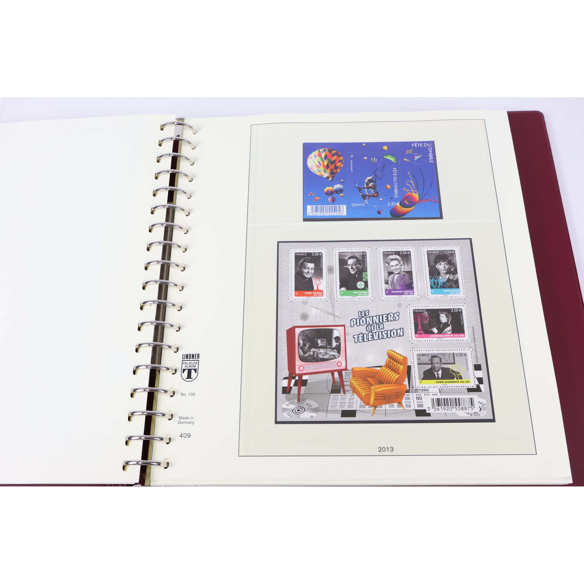 COLLECTION DE FRANCE 2013 ET 2014 TIMBRES NEUFS** CLASSEUR LUXE LINDNER FAC 207€