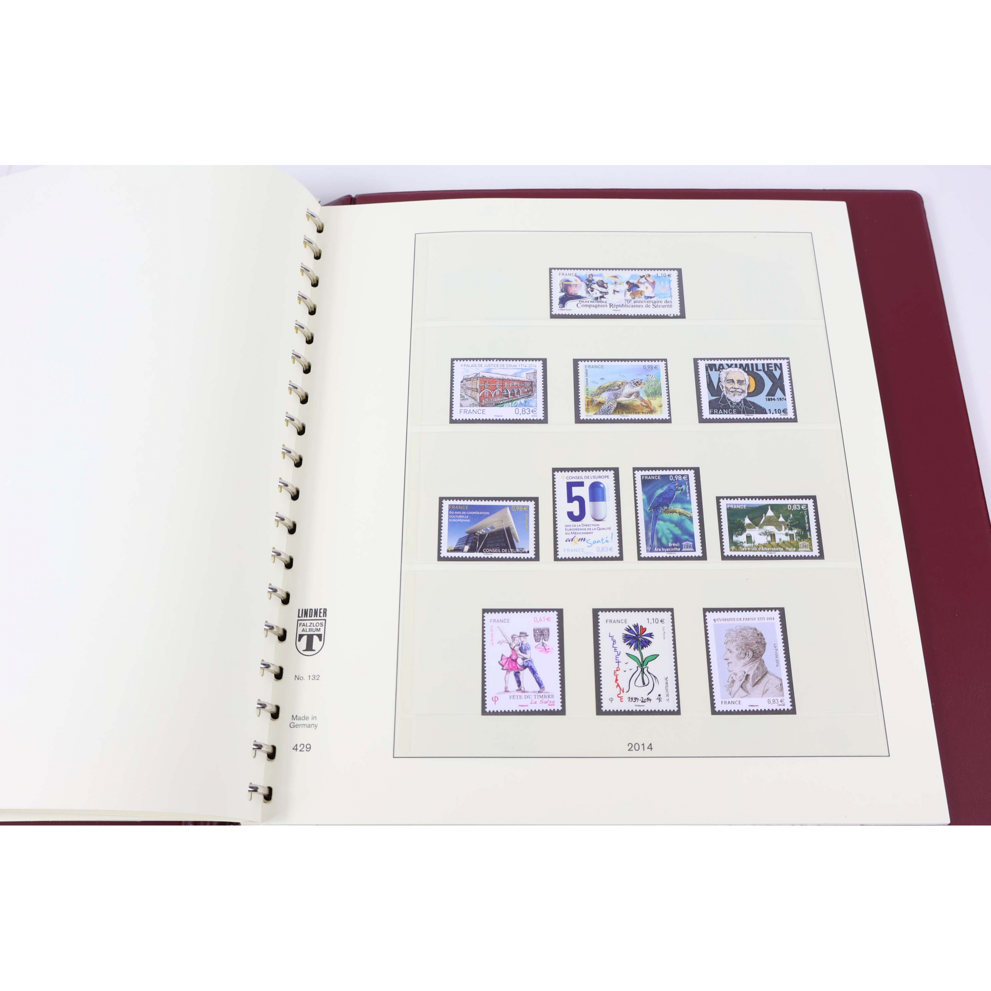 COLLECTION DE FRANCE 2013 ET 2014 TIMBRES NEUFS** CLASSEUR LUXE LINDNER FAC 207€
