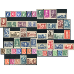 FRANCE ANNÉE COMPLÈTE 1938 TIMBRES NEUFS BELLE QUALITÉ SAUF 2 TIMBRES COTE 653€