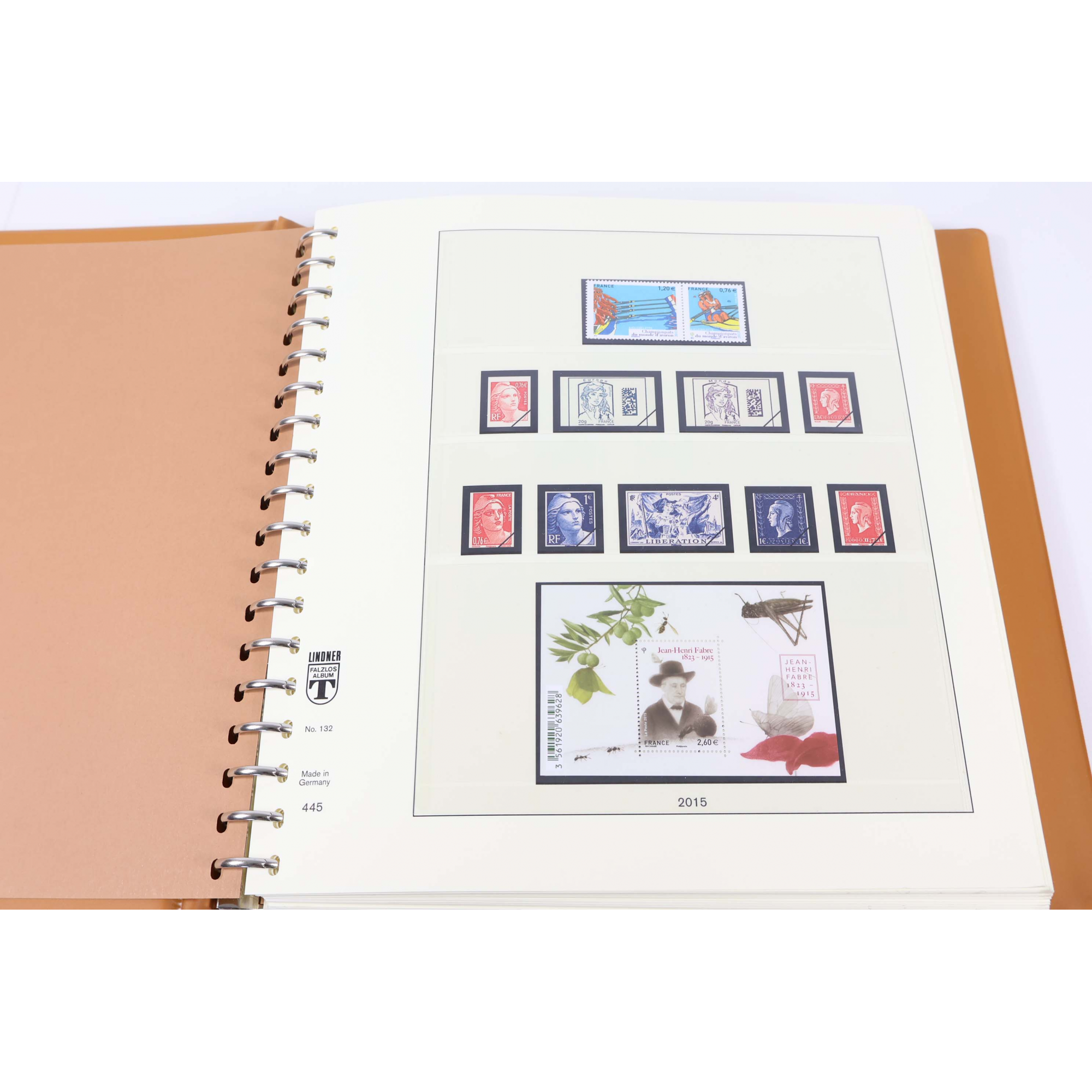 COLLECTION DE FRANCE 2015 À 2018 TIMBRES NEUFS** CLASSEUR LUXE LINDNER FAC 345€