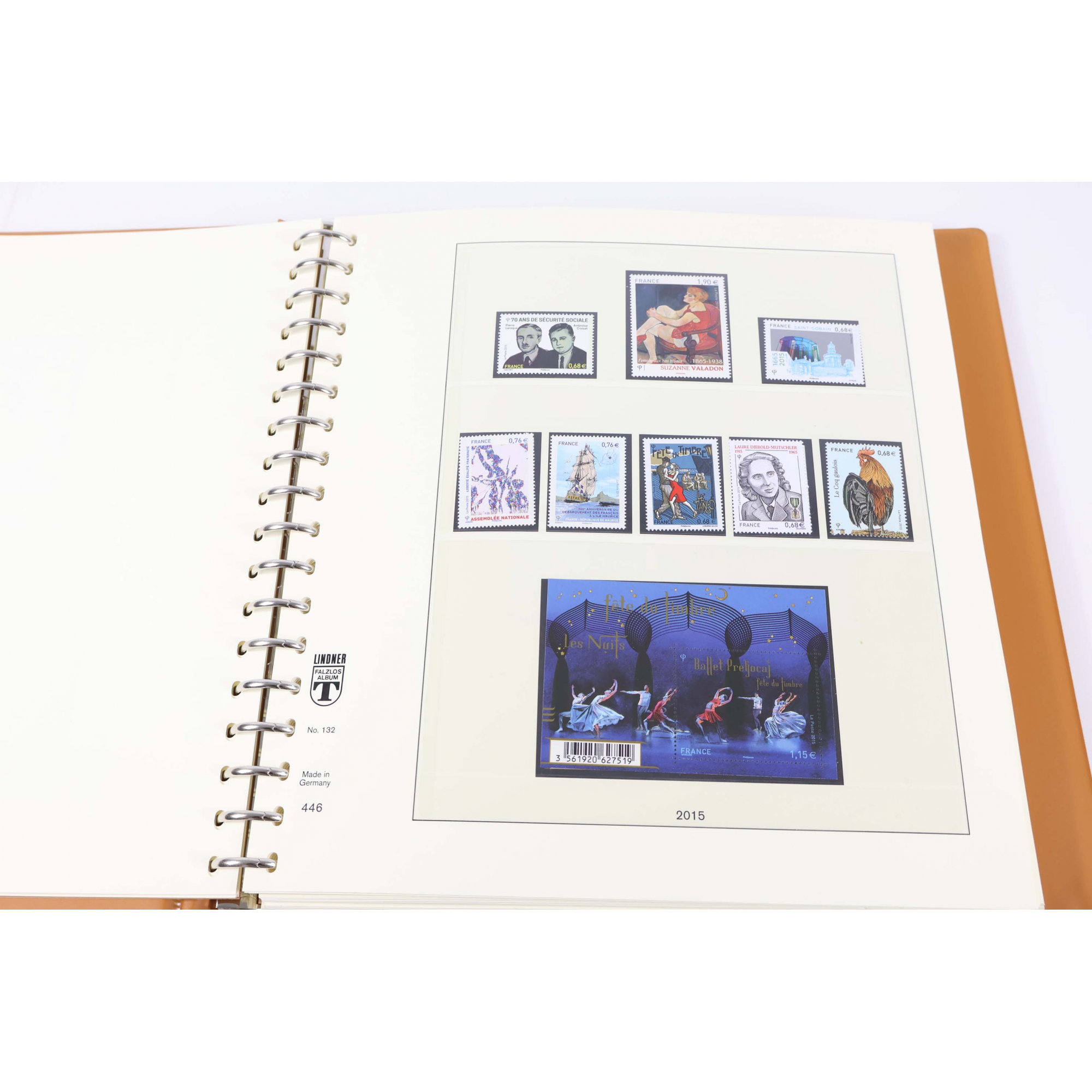 COLLECTION DE FRANCE 2015 À 2018 TIMBRES NEUFS** CLASSEUR LUXE LINDNER FAC 345€