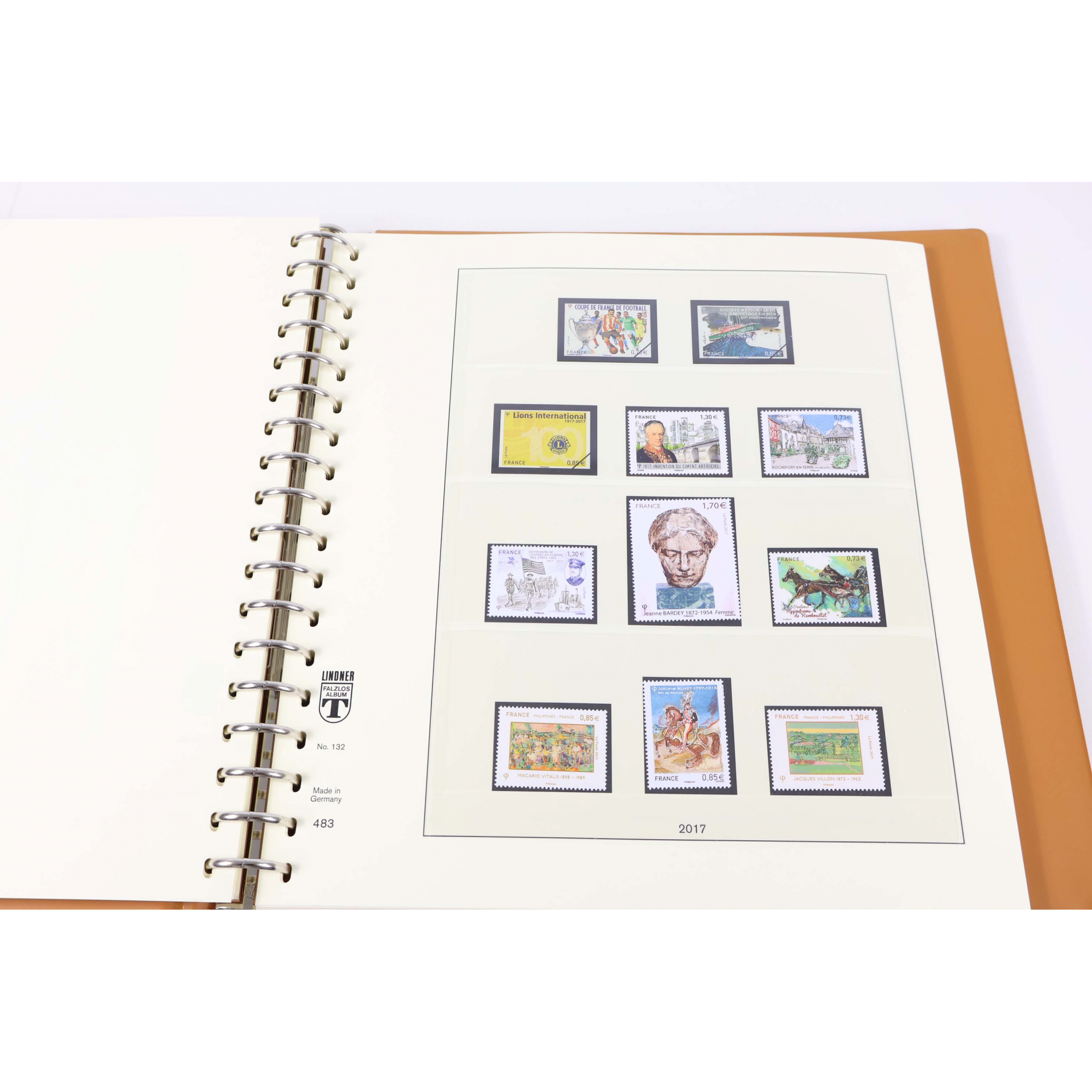 COLLECTION DE FRANCE 2015 À 2018 TIMBRES NEUFS** CLASSEUR LUXE LINDNER FAC 345€