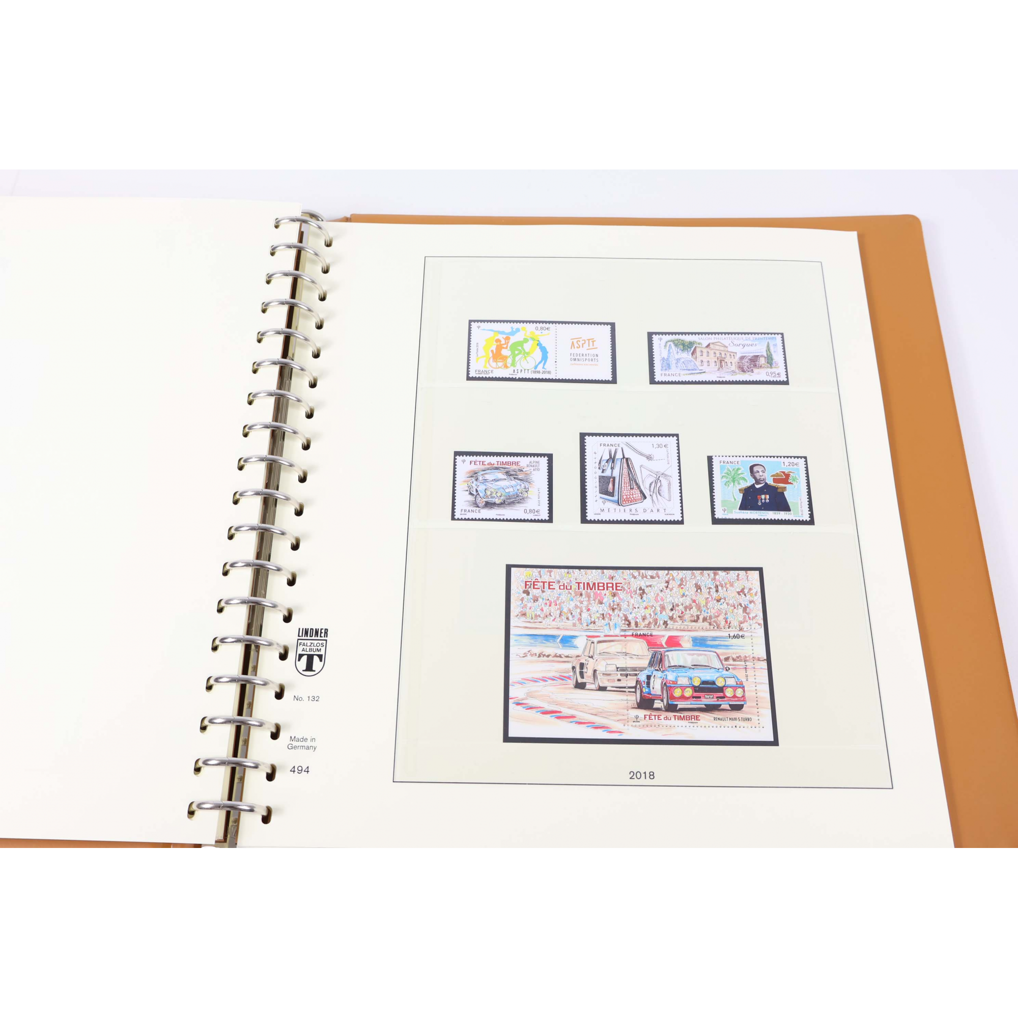 COLLECTION DE FRANCE 2015 À 2018 TIMBRES NEUFS** CLASSEUR LUXE LINDNER FAC 345€