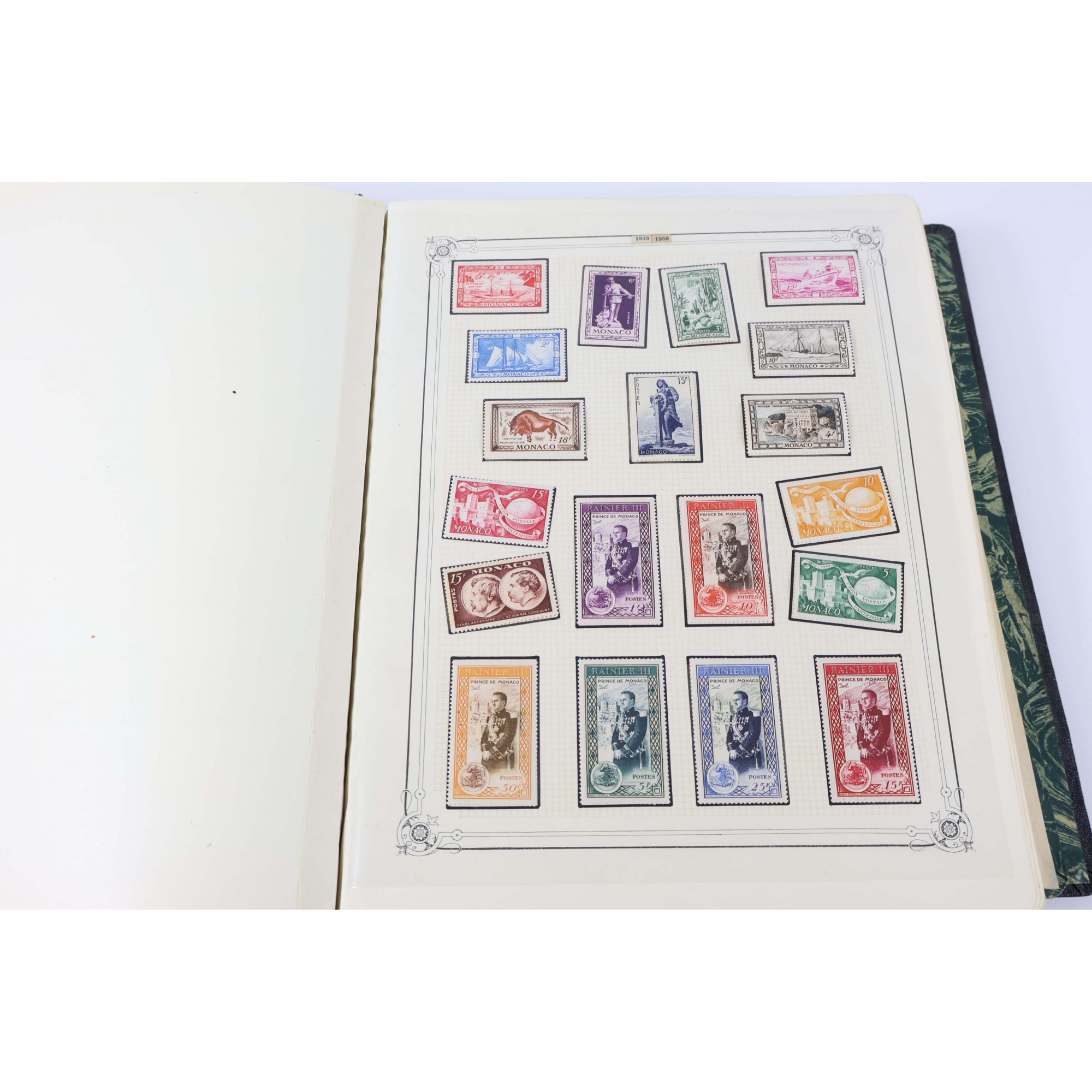 COLLECTION DE MONACO DE 1921 À 1970 TIMBRES NEUFS ALBUM PERSONNALISÉ BELLE COTE