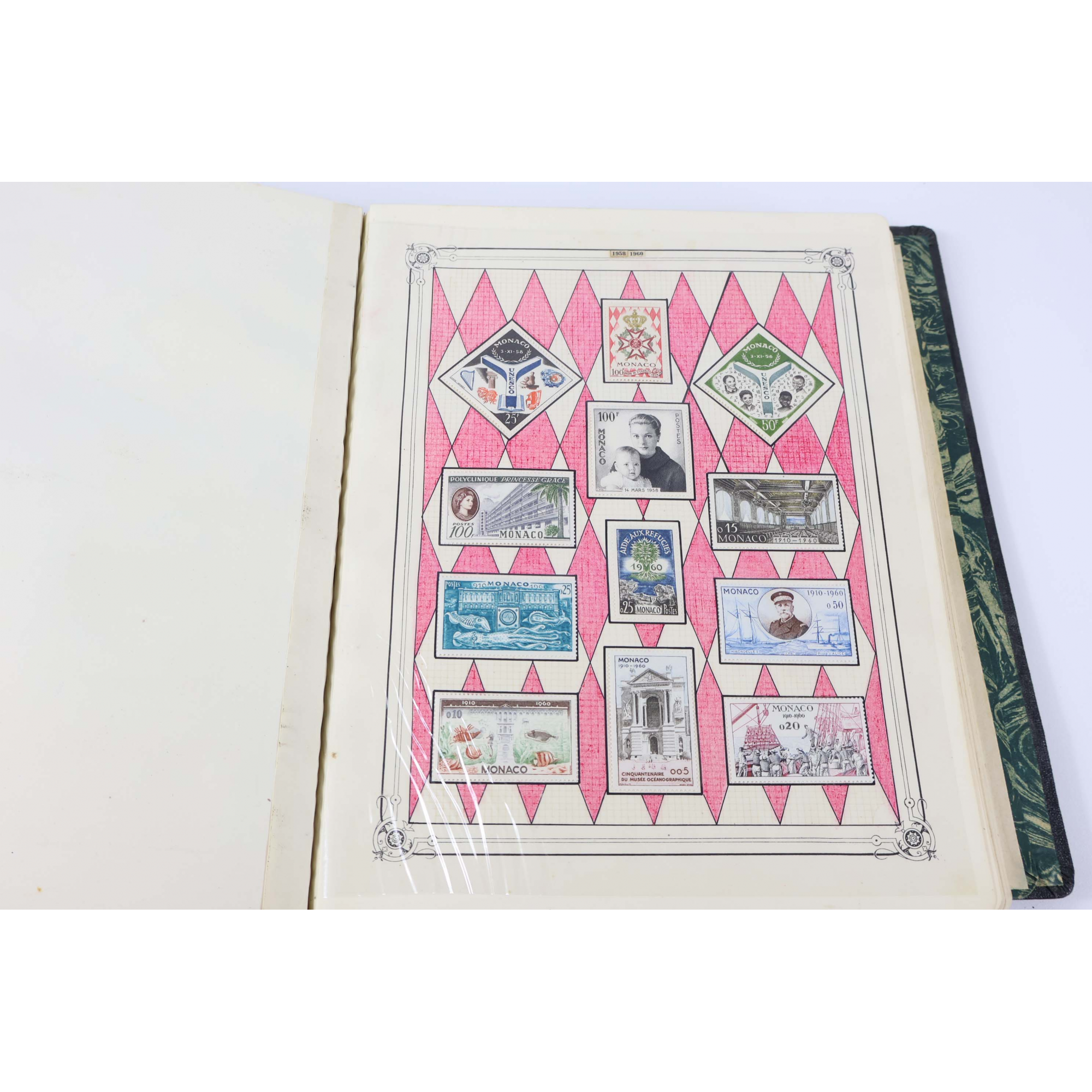 COLLECTION DE MONACO DE 1921 À 1970 TIMBRES NEUFS ALBUM PERSONNALISÉ BELLE COTE