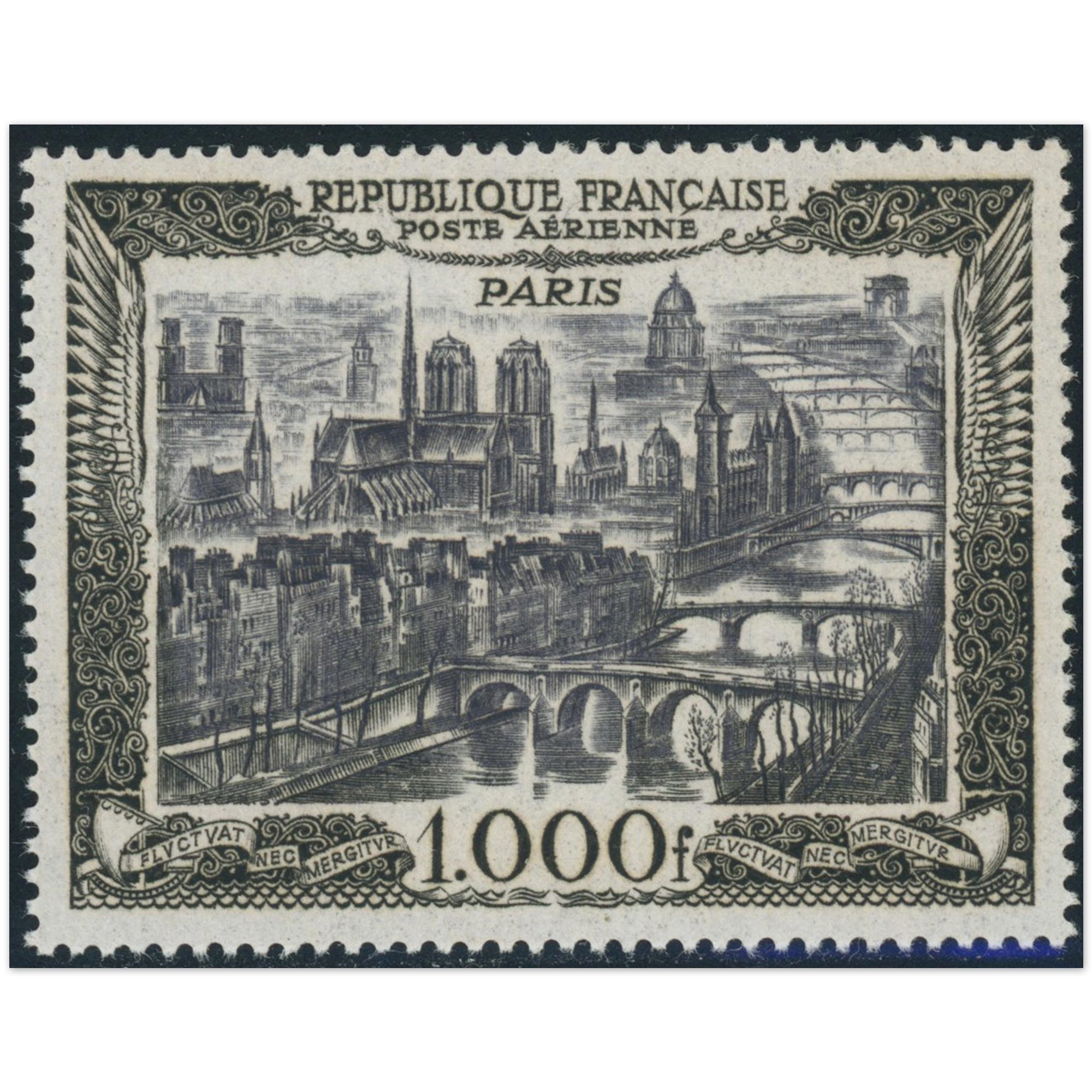 FRANCE POSTE AÉRIENNE N°29 VUE DE PARIS TIMBRE NEUF** COTE 165€ ANNÉE 1950