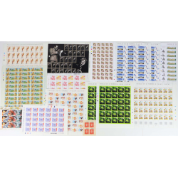FRANCE LOT DE FEUILLES COMPLÈTES EN EUROS AFFR/COLLECTION FACIALE 256€