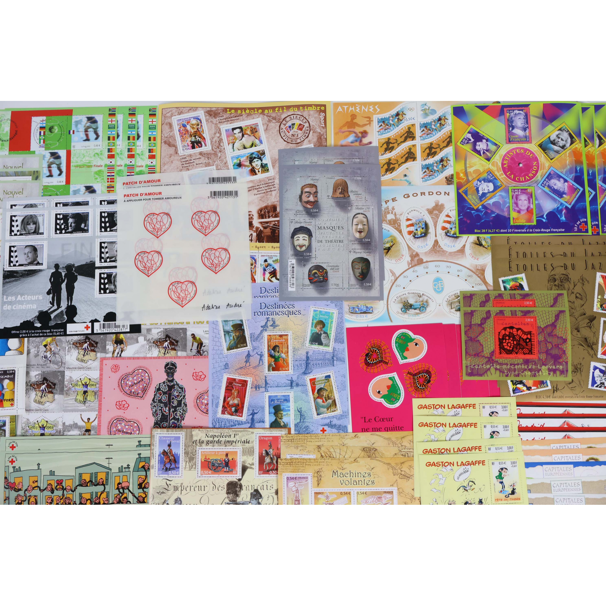 LOT IMPORTANT DE BLOCS-FEUILLETS DE FRANCE EN EUROS TIMBRES NEUFS FACIALE 400€