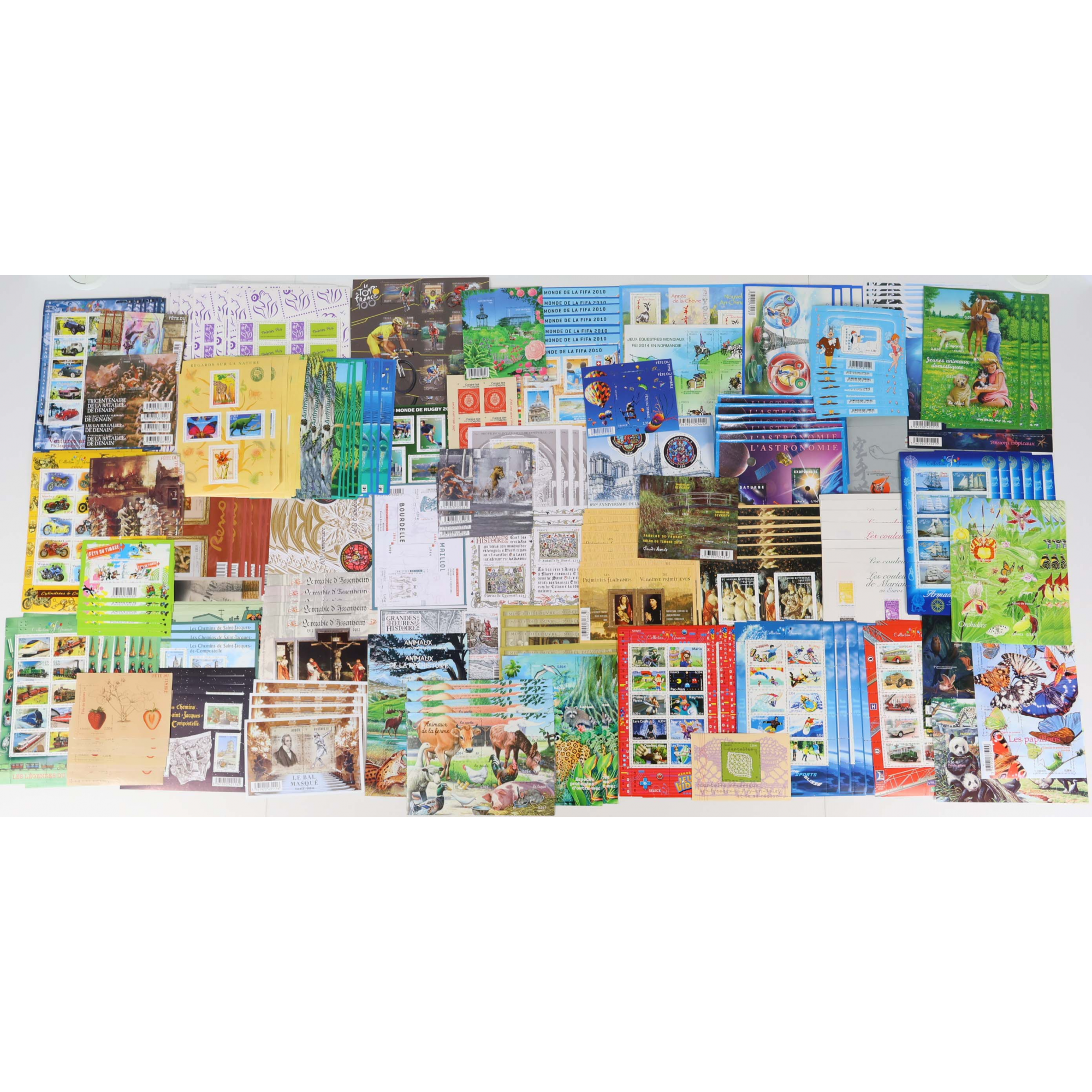 LOT IMPORTANT DE BLOCS-FEUILLETS DE FRANCE EN EUROS TIMBRES NEUFS FACIALE 760€