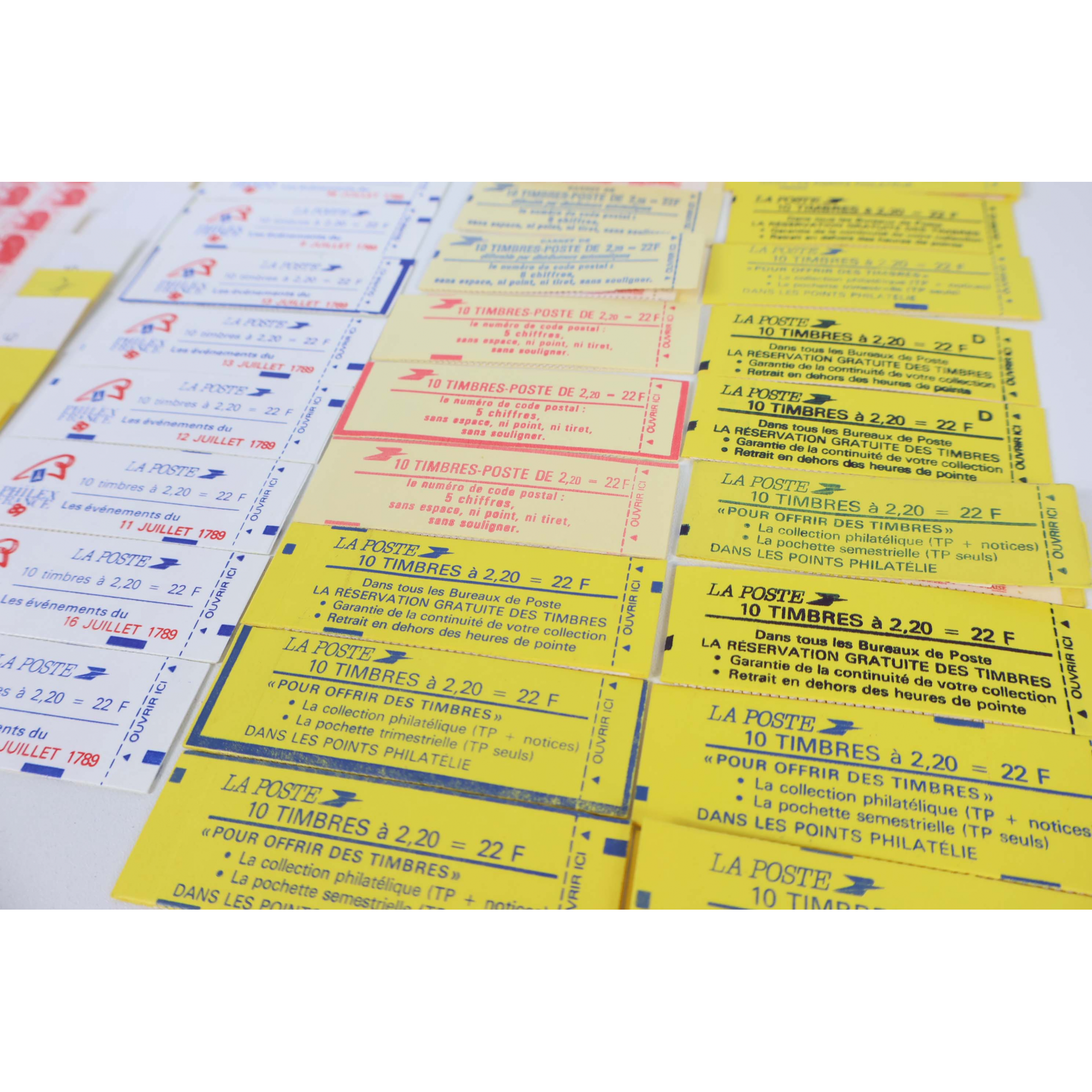 FRANCE LOT DE 41 CARNETS DE 10 TIMBRES À 2.2 FRANCS TIMBRES NEUFS FACIALE 902FFr