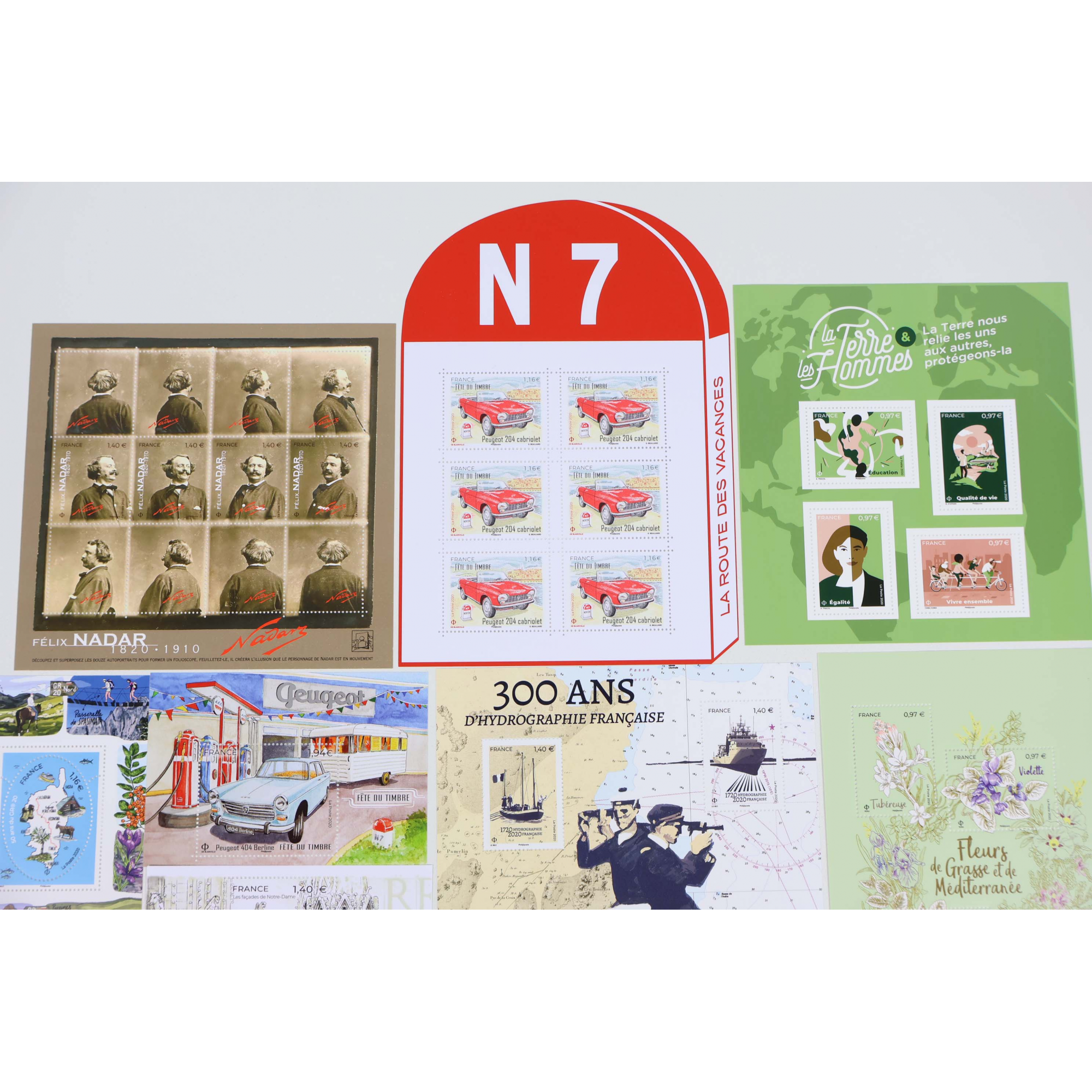 FRANCE LOT DE TIMBRES / BLOCS-FEUILLETS NEUFS** DE L'ANNÉE 2020 FACIALE 78€