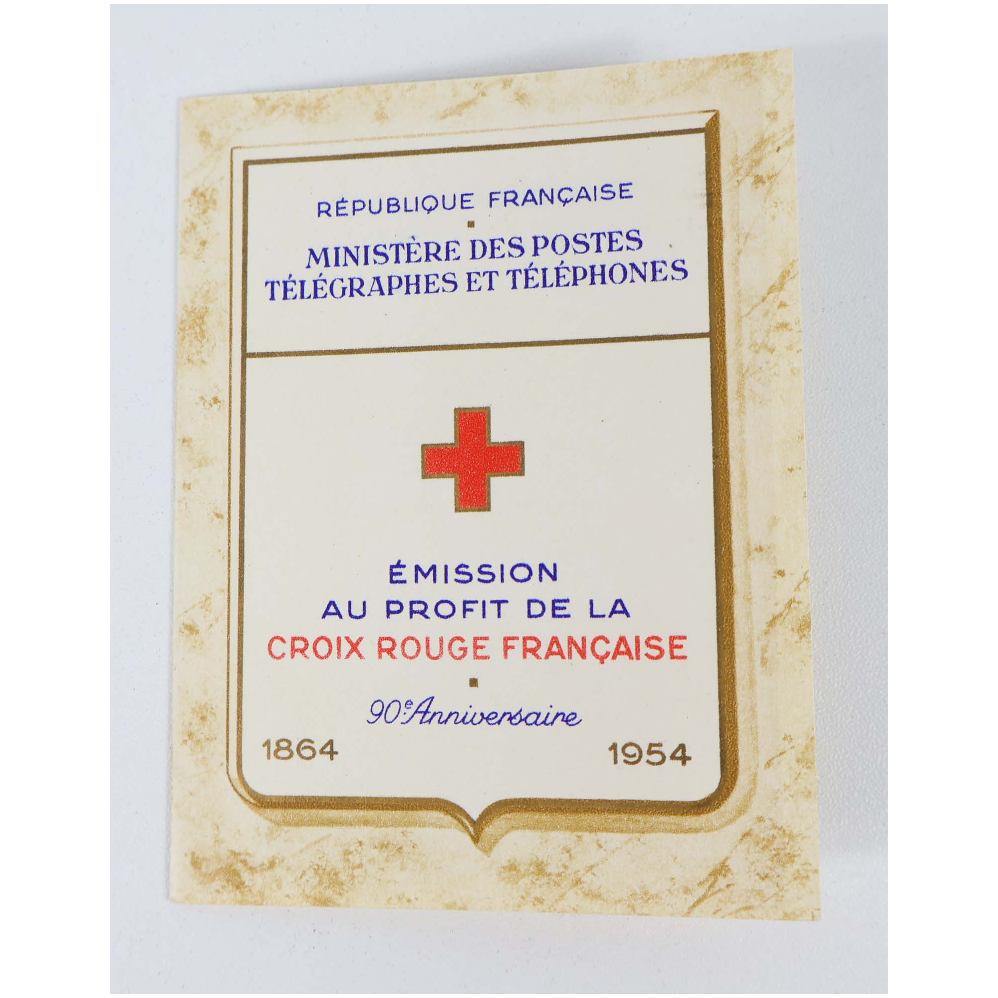 FRANCE CARNET CROIX-ROUGE COMPLET 1954 N°2003 BELLE QUALITÉ COTE 180€