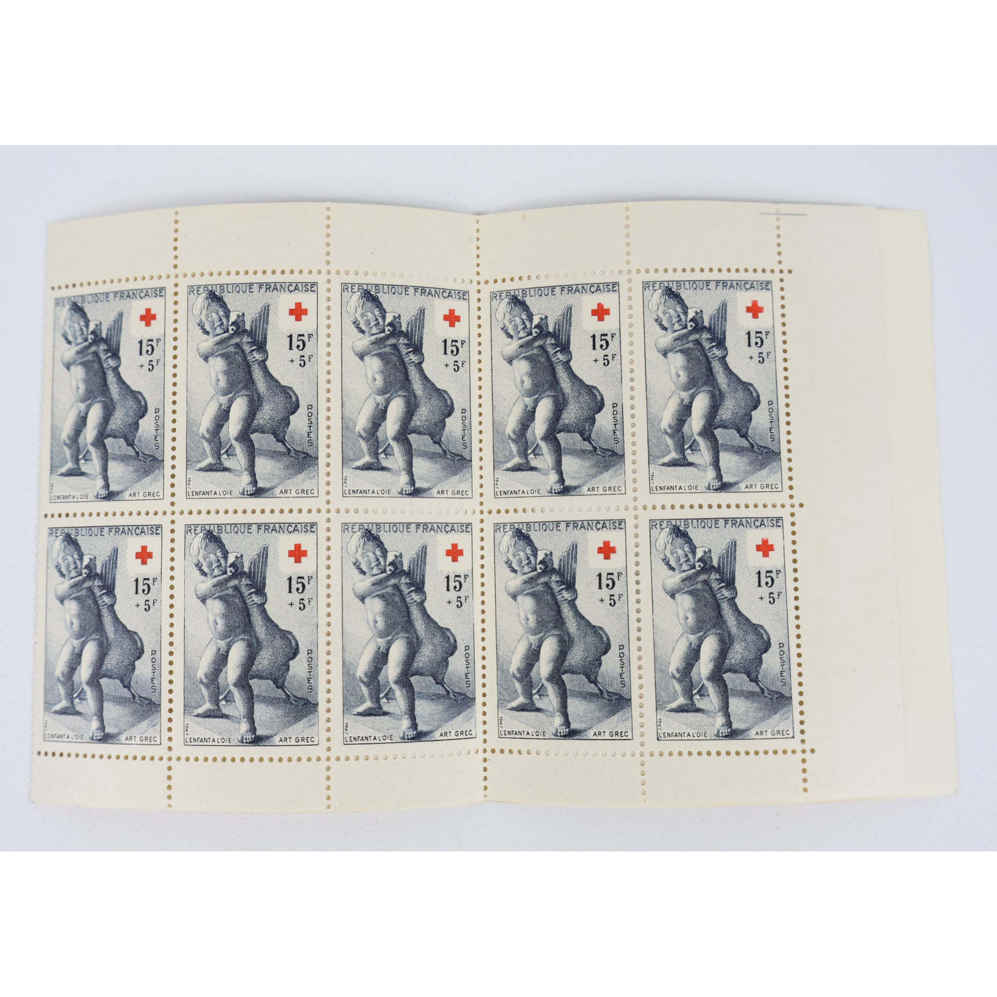 FRANCE CARNET CROIX-ROUGE COMPLET 1955 N°2004 BELLE QUALITÉ COTE 450€