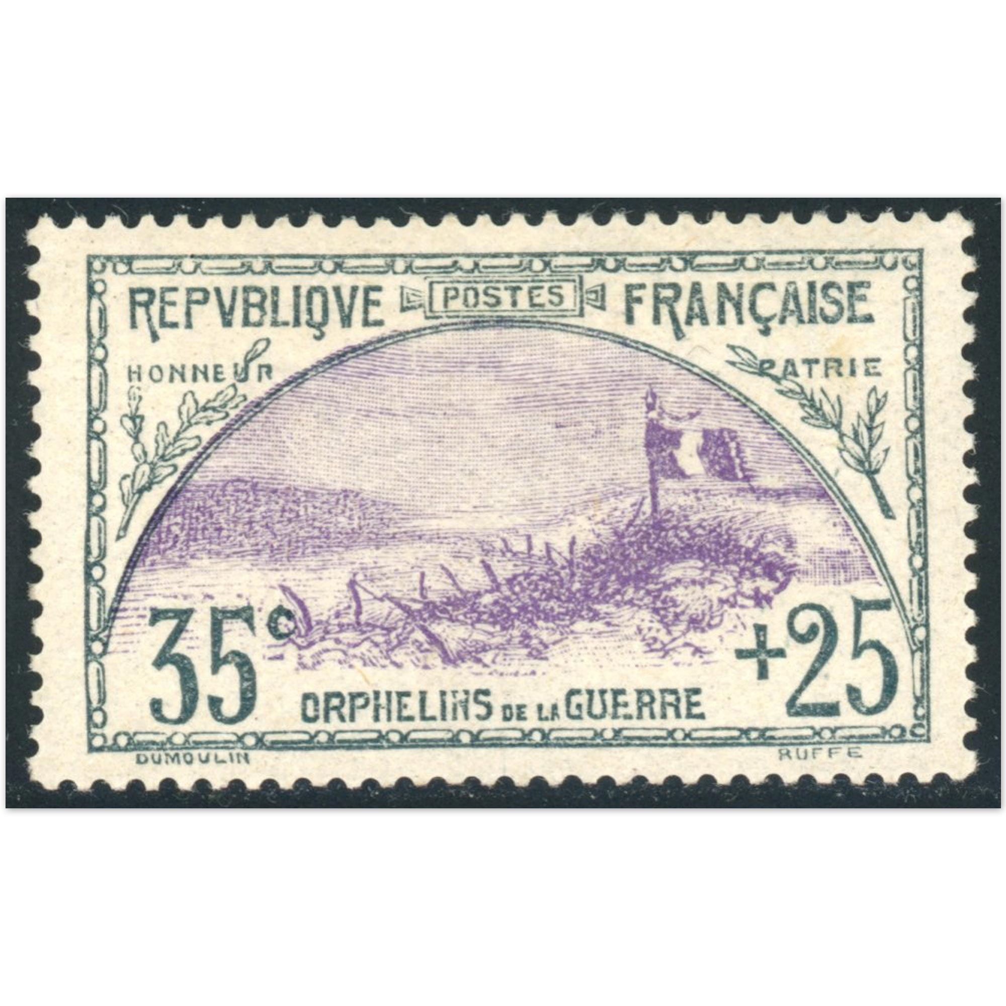 FRANCE N°152 TIMBRE NEUF* 1ÈRE ORPHELIN ANNÉE 1917-18 COTE 220€ BONNE QUALITÉ