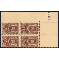 MONACO COIN DATÉ N°214 CROIX-ROUGE TIMBRES NEUFS AVEC HUMIDITÉ COTE 400€