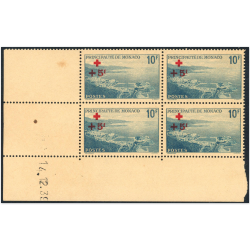 MONACO COIN DATÉ N°213 CROIX-ROUGE TIMBRES NEUFS AVEC HUMIDITÉ COTE 360€