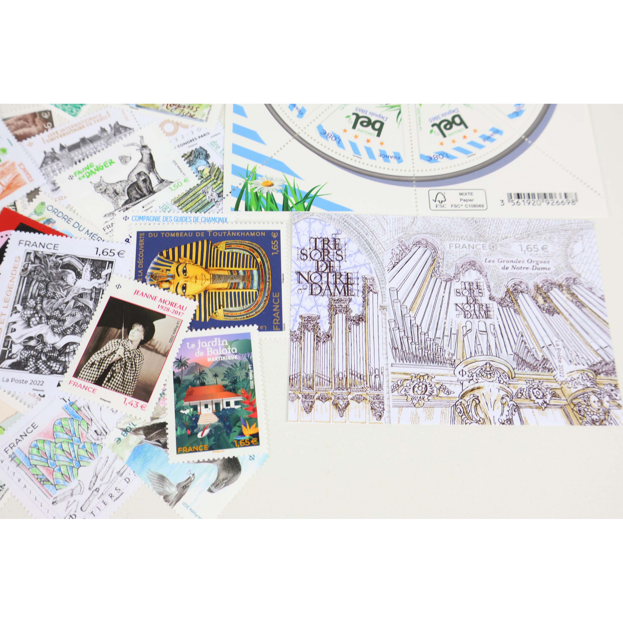 FRANCE LOT DE TIMBRES / BLOCS-FEUILLETS NEUFS** ANNÉES 2021 ET 2022 FACIALE 69€