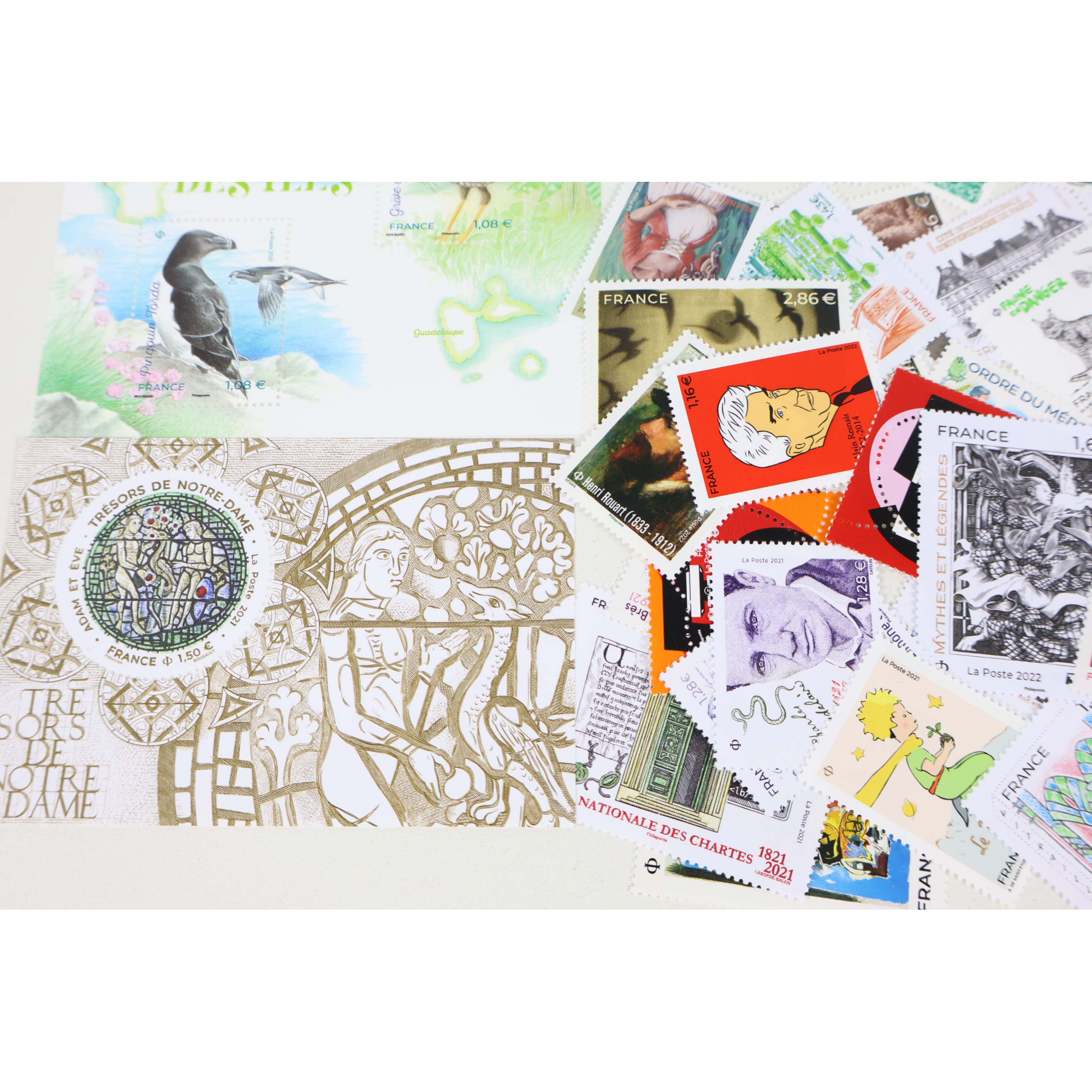 FRANCE LOT DE TIMBRES / BLOCS-FEUILLETS NEUFS** ANNÉES 2021 ET 2022 FACIALE 69€