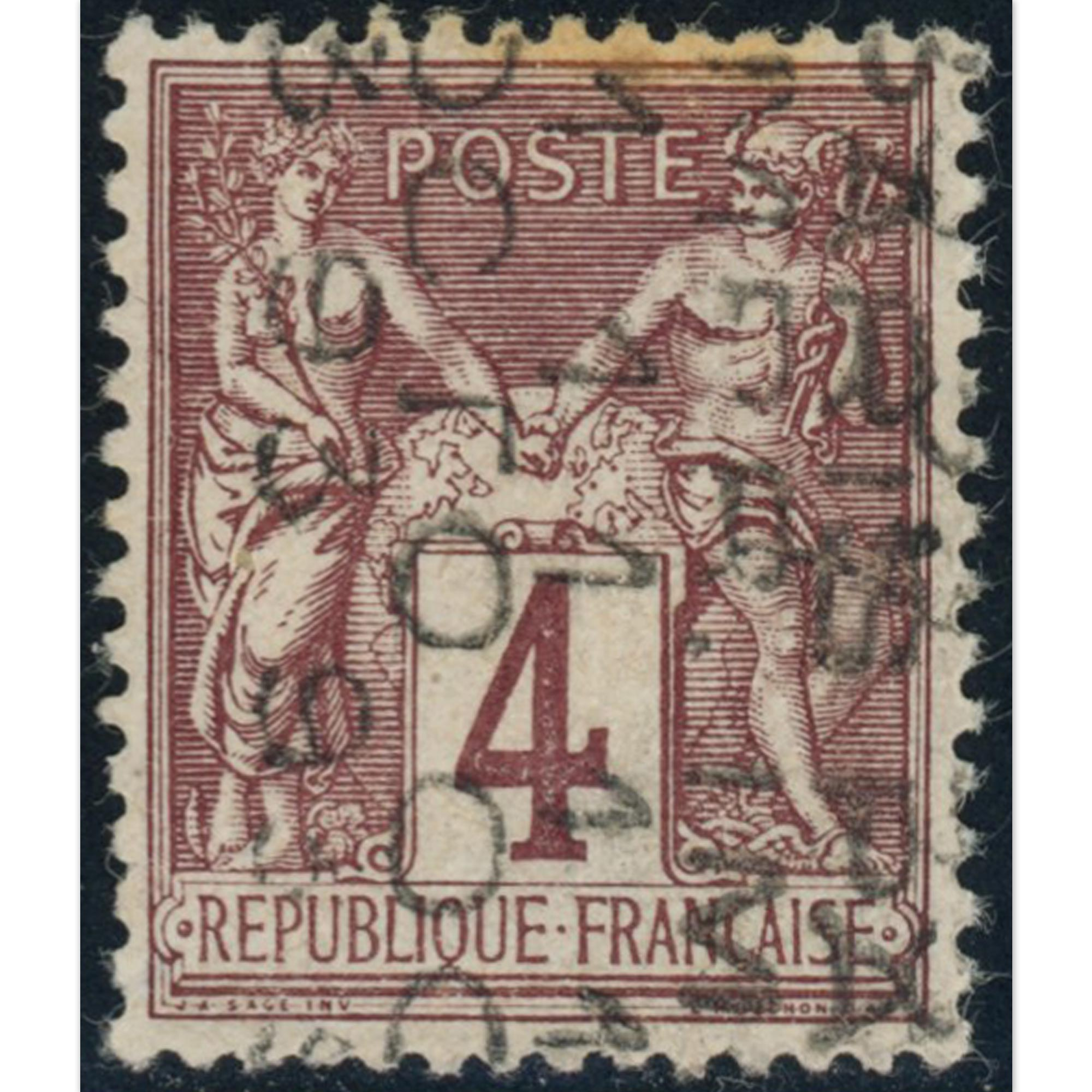 FRANCE PRÉOBLITÉRÉ N°14 TIMBRE RARE SIGNÉ CALVES, SURCHARGE 5L COTE 800€