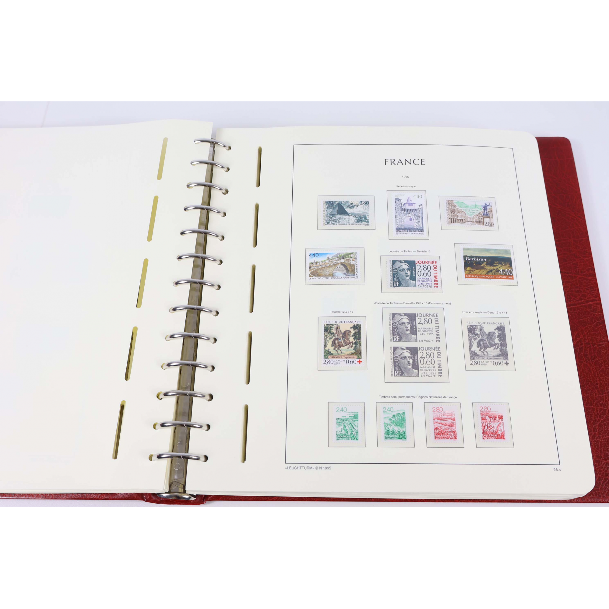COLLECTION IMP DE FRANCE DE 1990 À 2000 TIMBRES NEUFS CLASSEUR LEUCHTTURM