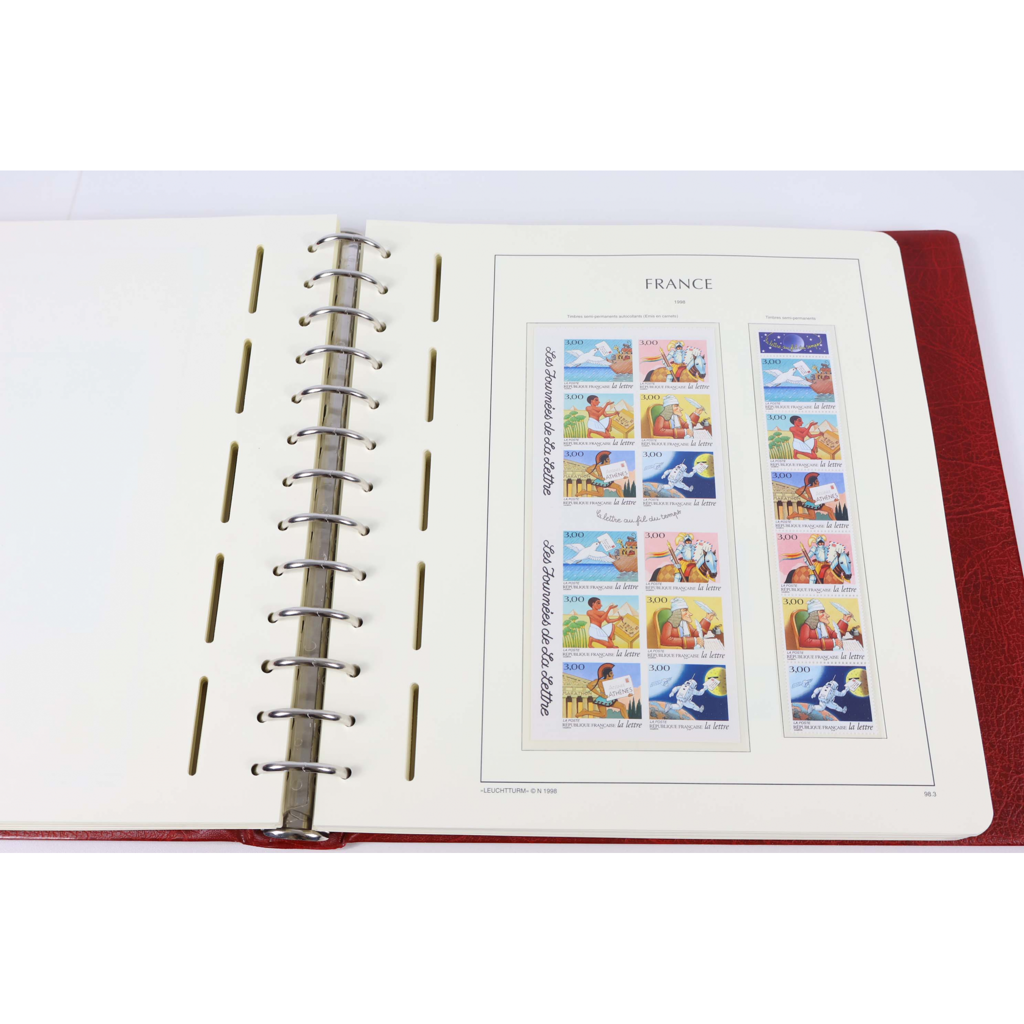 COLLECTION IMP DE FRANCE DE 1990 À 2000 TIMBRES NEUFS CLASSEUR LEUCHTTURM
