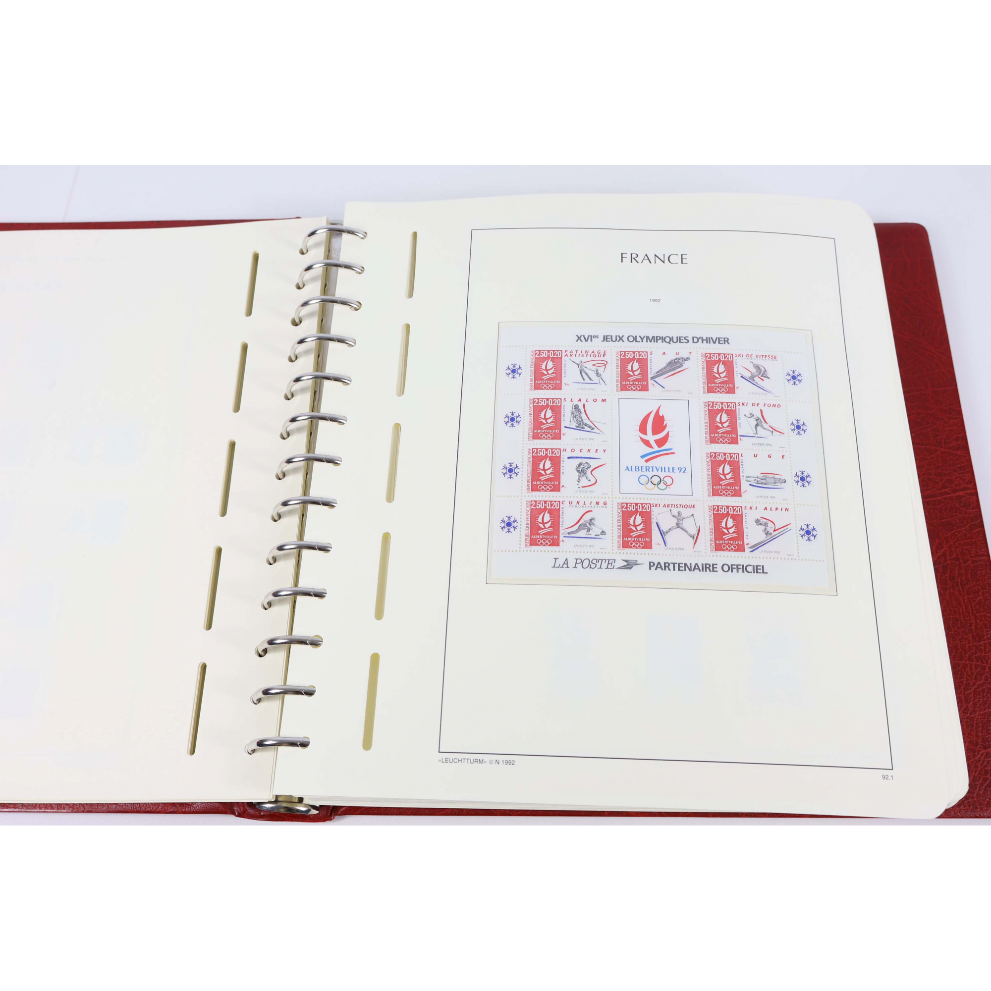 COLLECTION IMP DE FRANCE DE 1990 À 2000 TIMBRES NEUFS CLASSEUR LEUCHTTURM