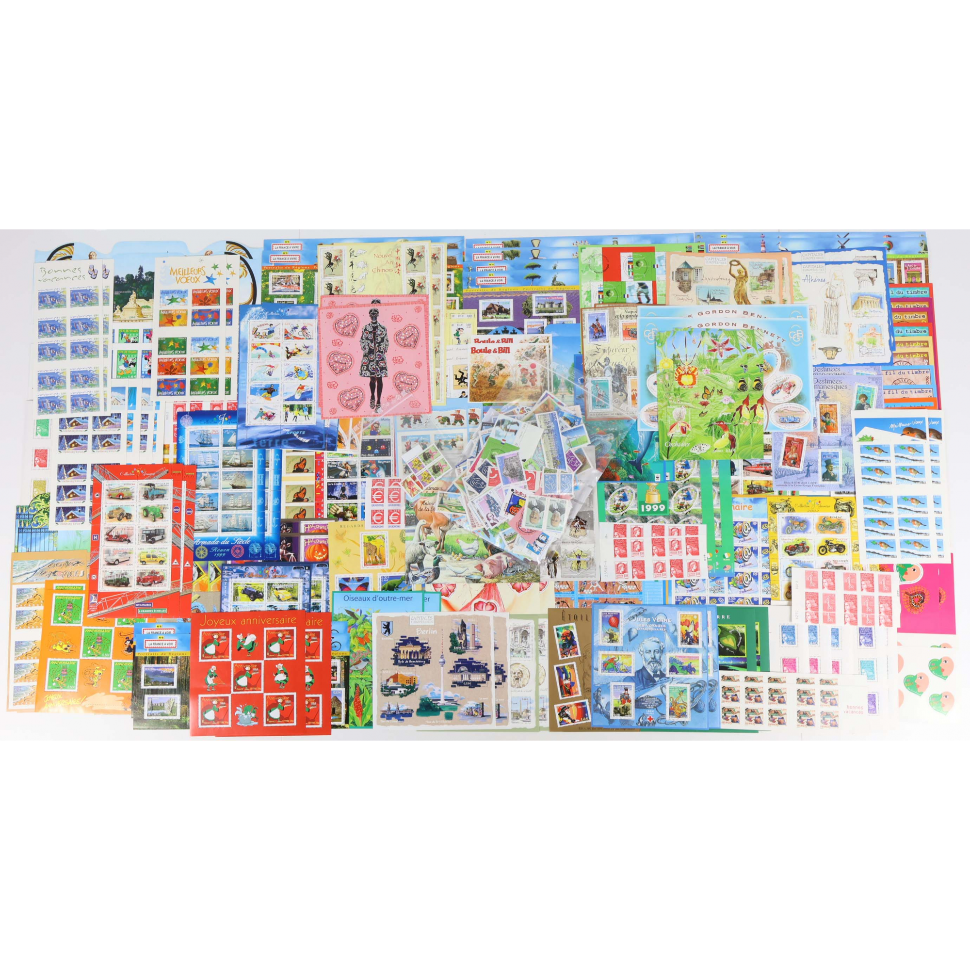 FRANCE LOT IMPORTANT DE TIMBRES/CARNETS/BLOCS 1999 À 2005 EN EUROS FACIALE 1017€
