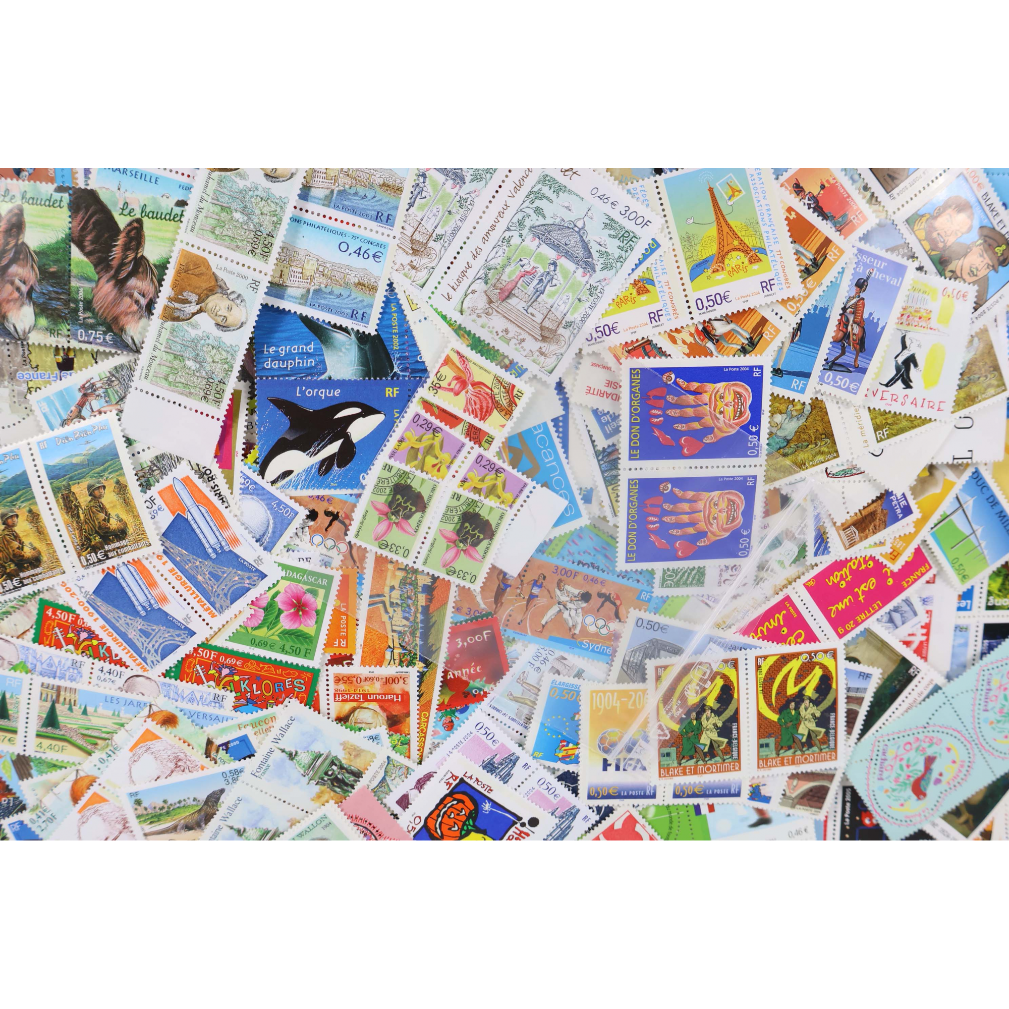 FRANCE LOT IMPORTANT DE TIMBRES/CARNETS/BLOCS 1999 À 2005 EN EUROS FACIALE 1017€