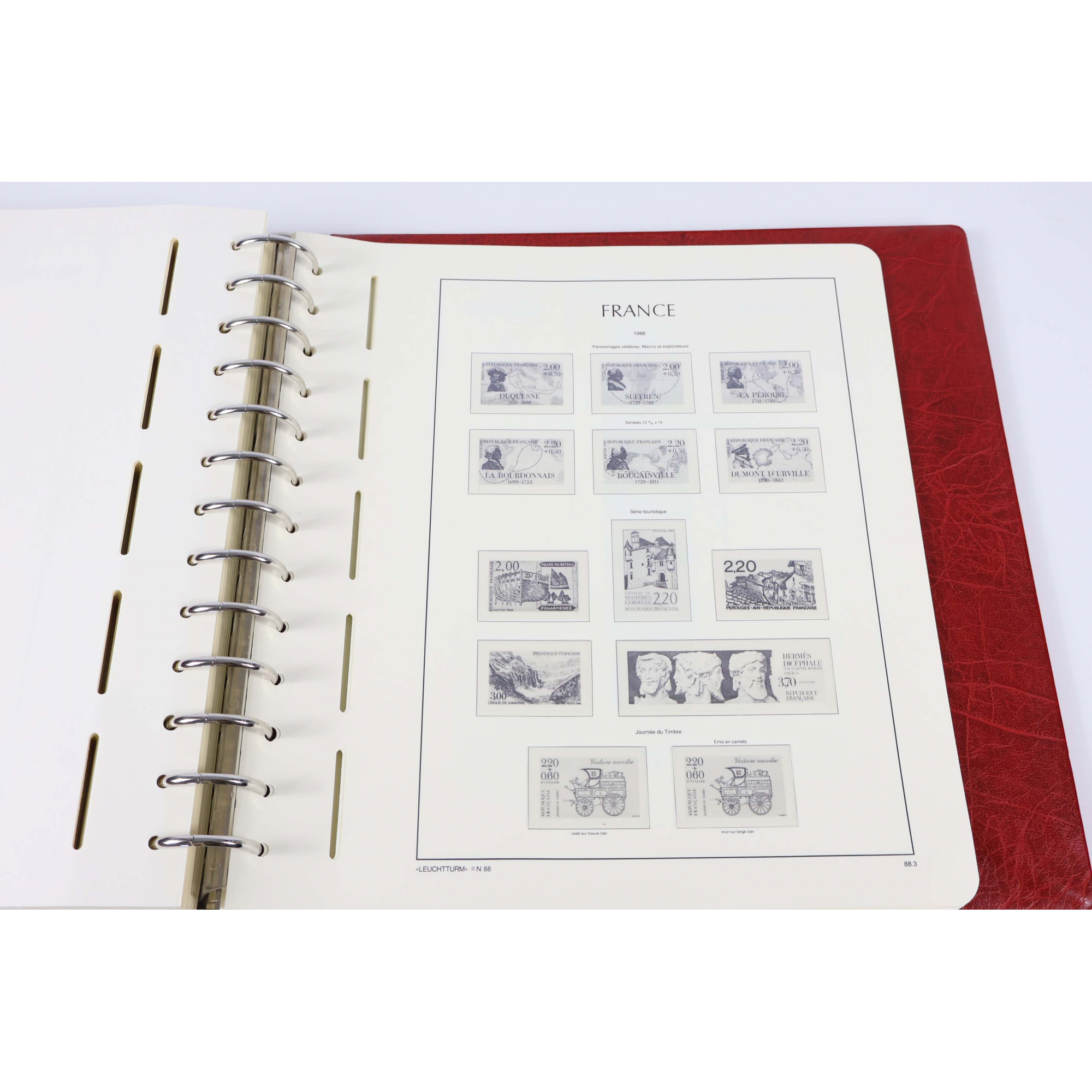 COLLECTION DE FRANCE DE 1970 À 1989 TIMBRES NEUFS** CLASSEUR LEUCHTTURM