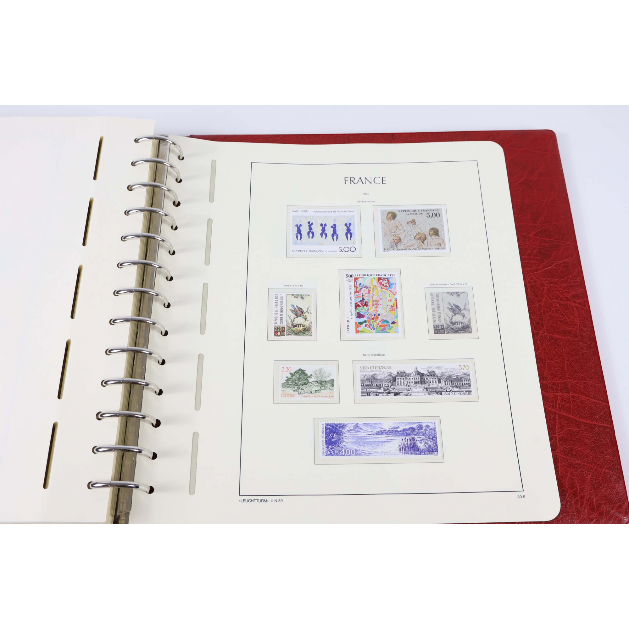 COLLECTION DE FRANCE DE 1970 À 1989 TIMBRES NEUFS** CLASSEUR LEUCHTTURM