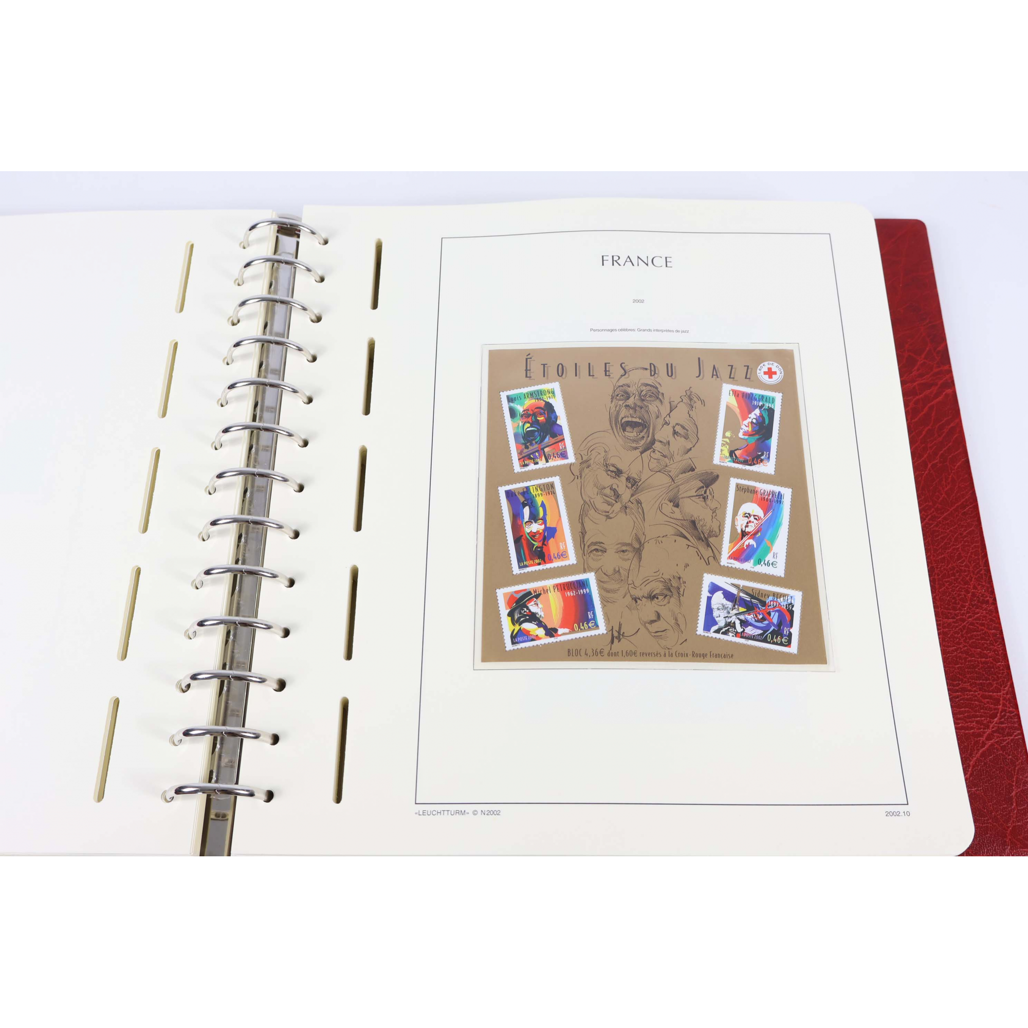 COLLECTION DE FRANCE DE 2001 À 2004 TIMBRES NEUFS** CLASSEUR LEUCHTTURM