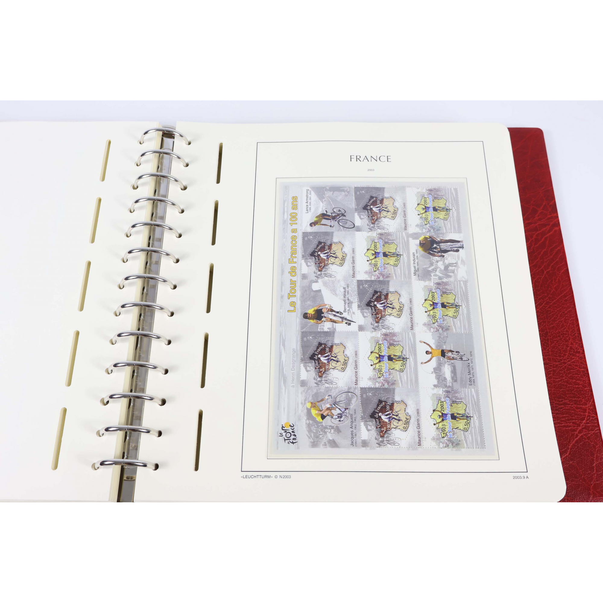 COLLECTION DE FRANCE DE 2001 À 2004 TIMBRES NEUFS** CLASSEUR LEUCHTTURM