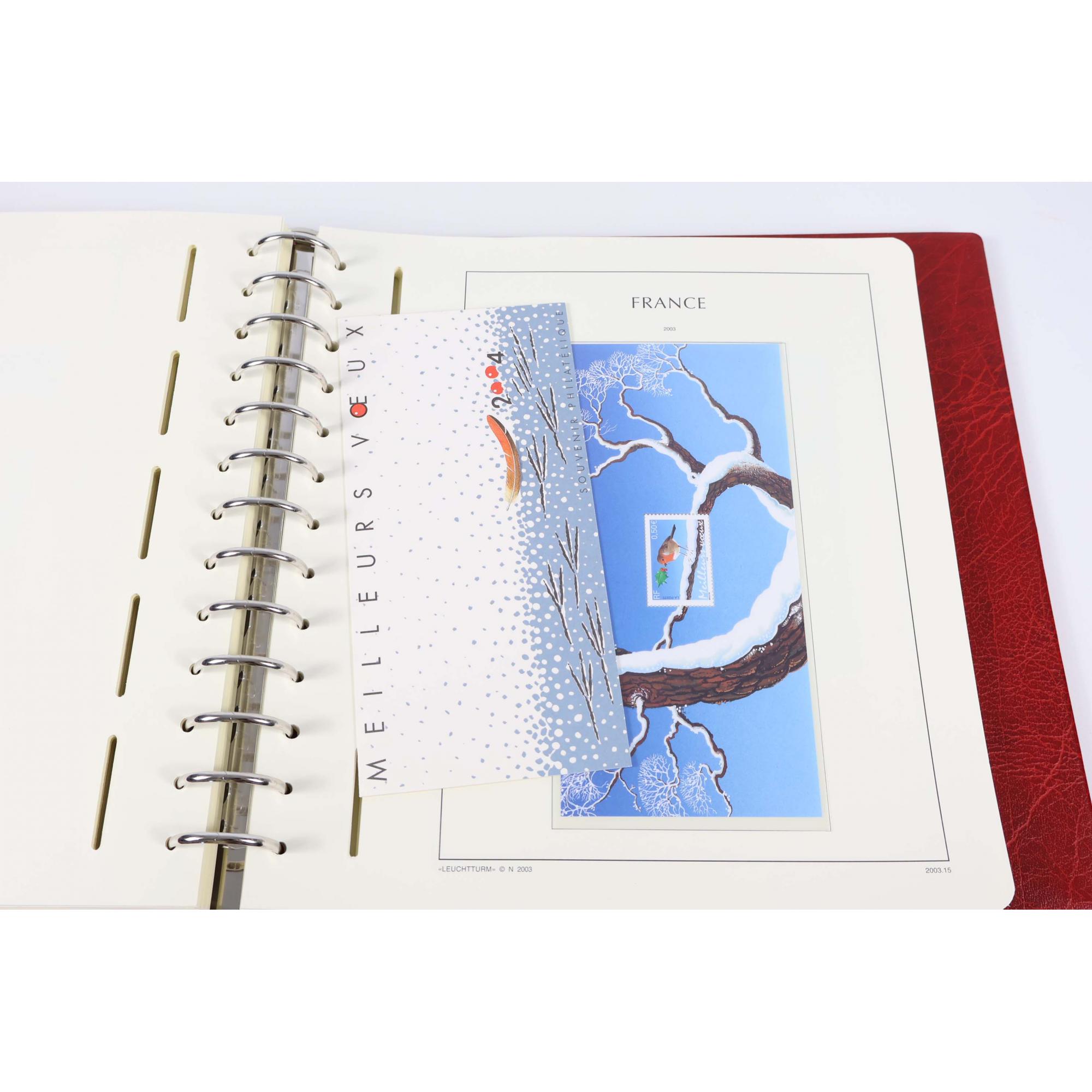 COLLECTION DE FRANCE DE 2001 À 2004 TIMBRES NEUFS** CLASSEUR LEUCHTTURM