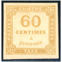 FRANCE TIMBRE-TAXE N°8 TIMBRE NEUF* SIGNÉ CALVES, BELLE QUALITÉ, COTE 800€
