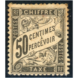 FRANCE TIMBRE-TAXE N°20 TIMBRE NEUF SIGNÉ CALVES, SANS GOMME, COTE 240€