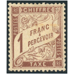 FRANCE TIMBRE-TAXE N°25 TIMBRE NEUF* SIGNÉ CALVES, BELLE QUALITÉ, COTE 800€