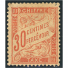 FRANCE TIMBRE-TAXE N°34 TIMBRE NEUF* SIGNÉ BRUN, 30c ROUGE-ORANGE, COTE 950€