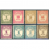 FRANCE TIMBRE-TAXE N°55 À 62 TIMBRES NEUFS**/*, ANNÉE 1927-31, COTE 355€