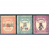 FRANCE TIMBRE-TAXE N°63 À 65 TIMBRES NEUFS**/* DE 1927 SURCHARGÉS, COTE 425€