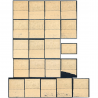 GRANDE SÉRIE COLONIALE PIERRE ET MARIE CURIE, 21 TIMBRES NEUFS SANS GOMME