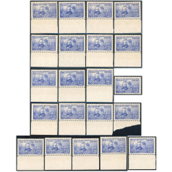 GRANDE SÉRIE COLONIALE PIERRE ET MARIE CURIE, 21 TIMBRES NEUFS SANS GOMME