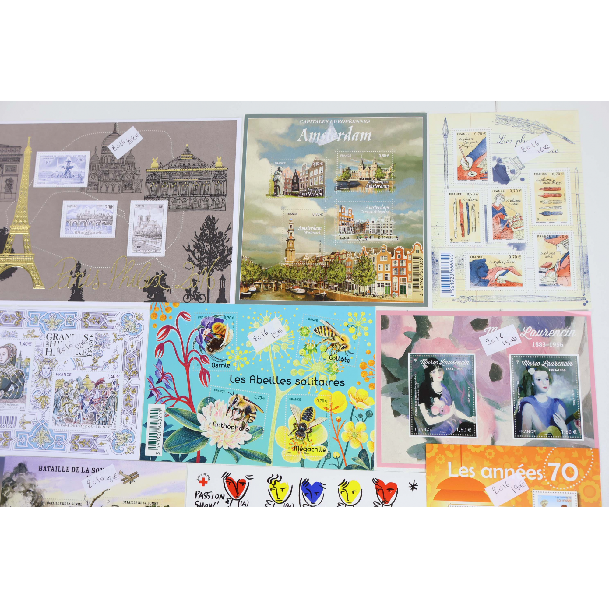 FRANCE ANNÉE 2016 TIMBRES-POSTE/BLOCS-FEUILLETS/PA TIMBRES NEUFS** FACIALE 111€