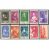MONACO N°185 À 194 TIMBRES NEUFS* PRINCES ET PRINCESSES ANNÉE 1939 COTE 300€