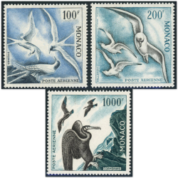 MONACO POSTE AÉRIENNE N°66 À 68 OISEAUX DE MER TIMBRES NEUFS** COTE 655€