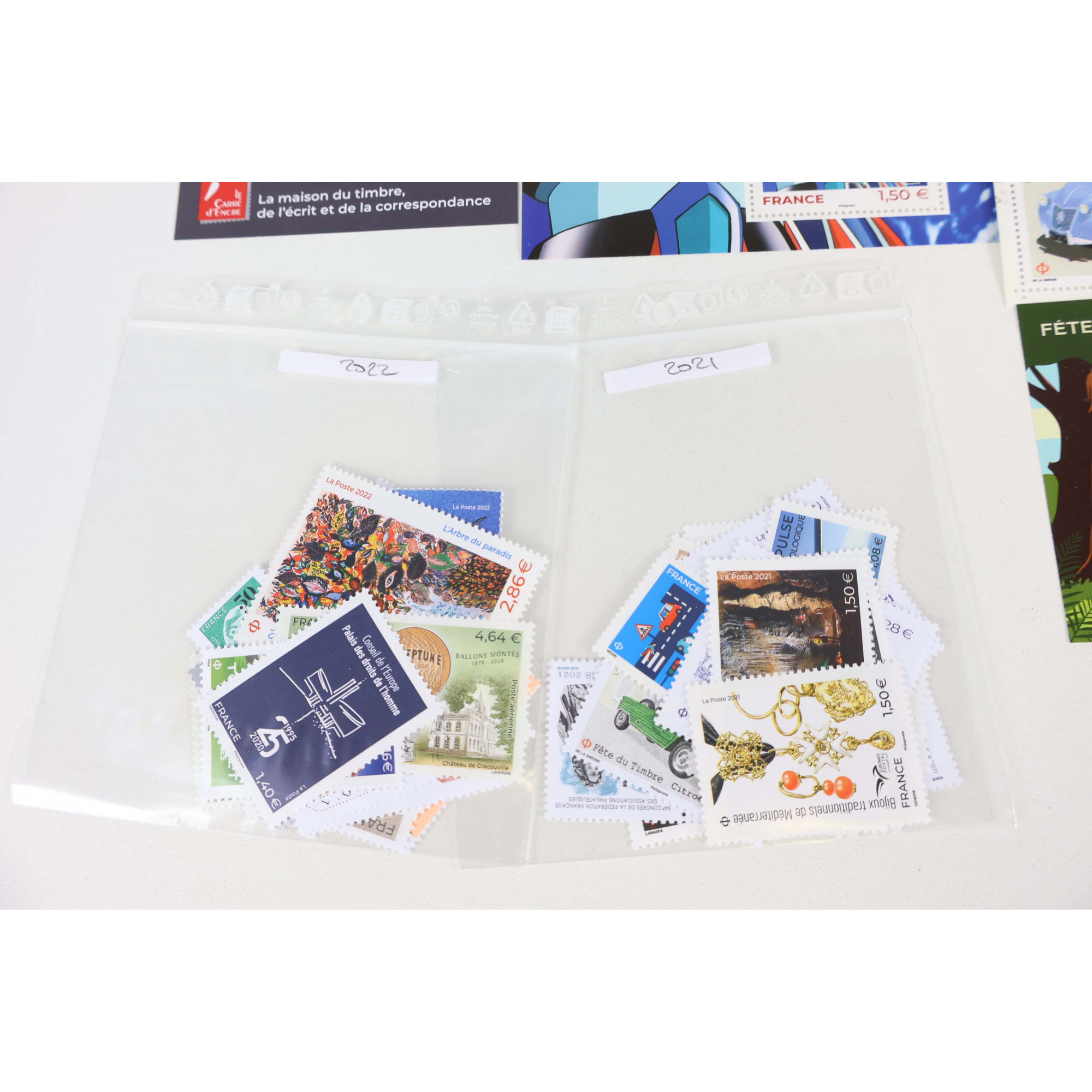 FRANCE LOT ANNÉES 2021 ET 2022 TIMBRES ET BLOCS-FEUILLETS DE FRANCE NEUFS**