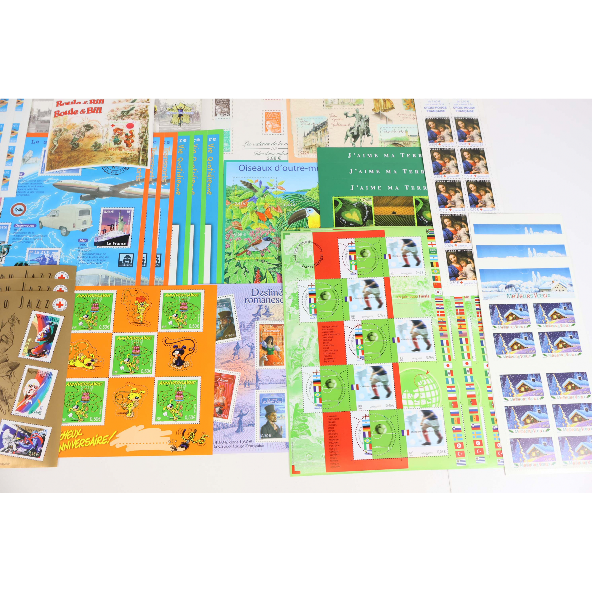 FRANCE LOT ANNÉES 2002/2003 TIMBRES/BLOCS-FEUILLETS/CARNETS DE FRANCE FAC 340€