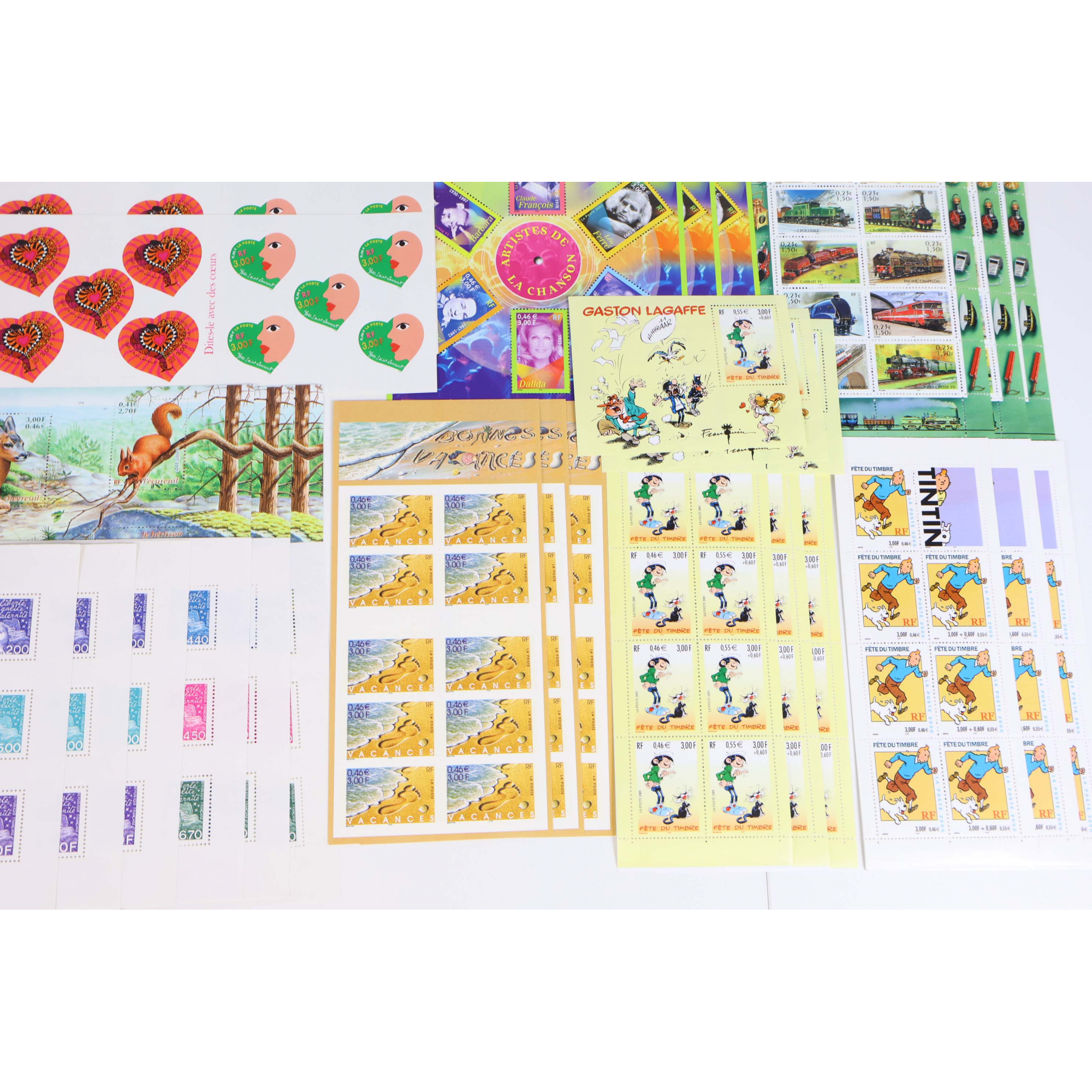 FRANCE LOT ANNÉES 2000/2001 TIMBRES/BLOCS-FEUILLETS/CARNETS DE FRANCE FAC 441€